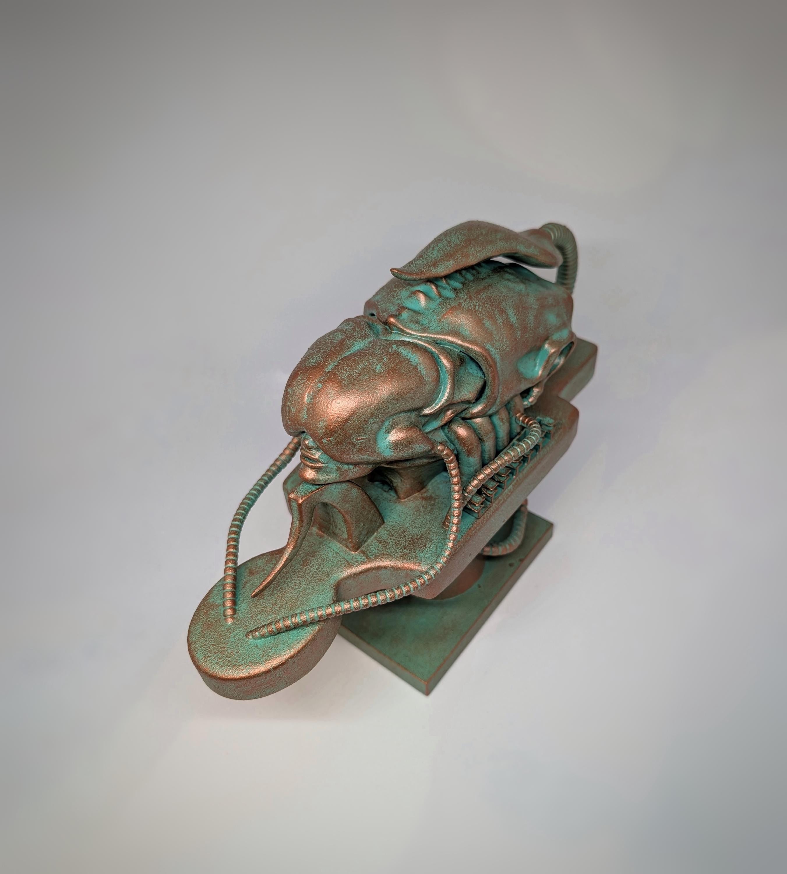 Inspired by H.R. Giger - Biomechanoid (1969) / height 8.66"(22 cm) x length 11.81" (30 cm) / 3D resin sculpture