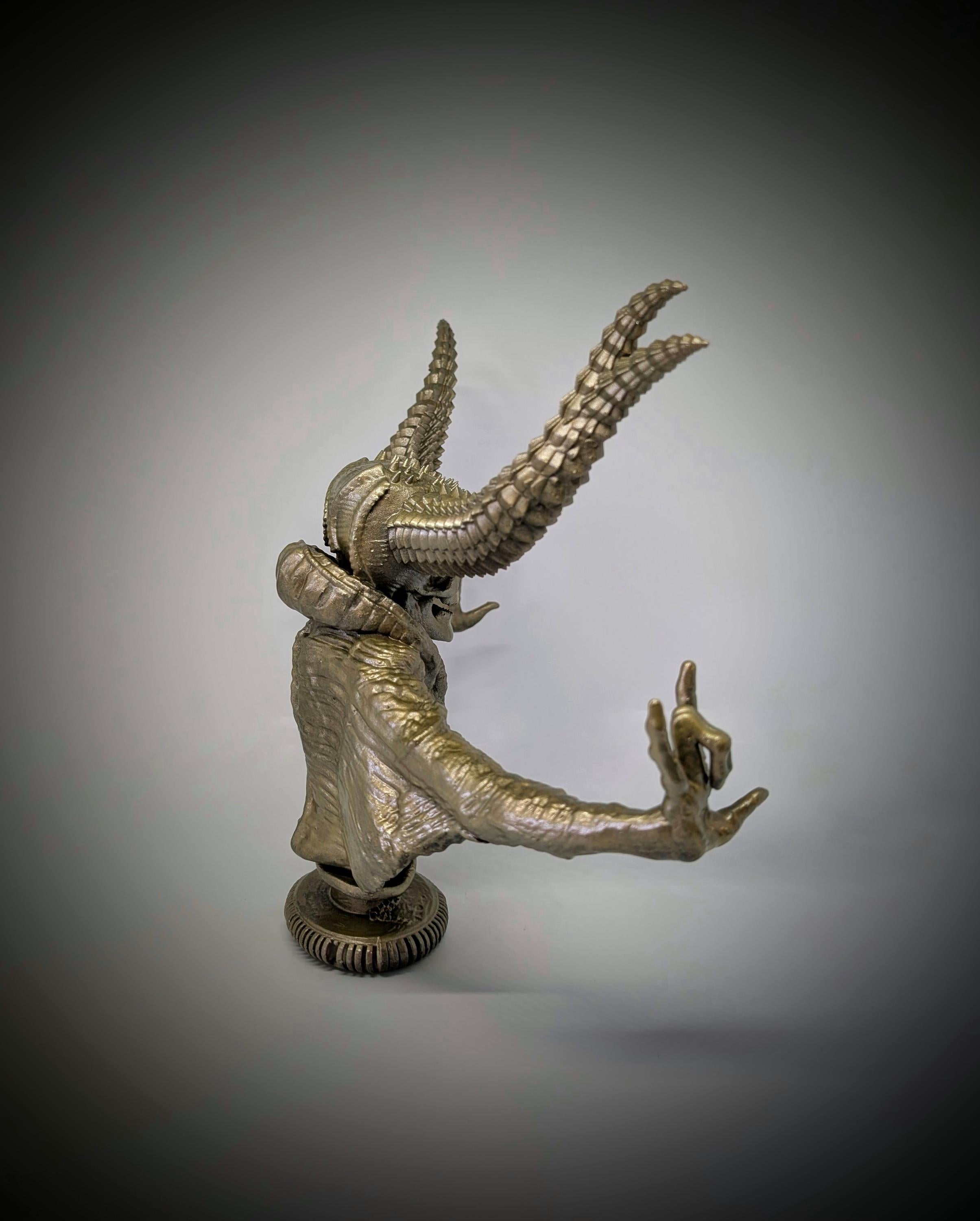 Inspired by H.R. Giger – Dead Star / design Carlito Brigante / 3D resin sculpture height 9 in (23 cm/230mm)