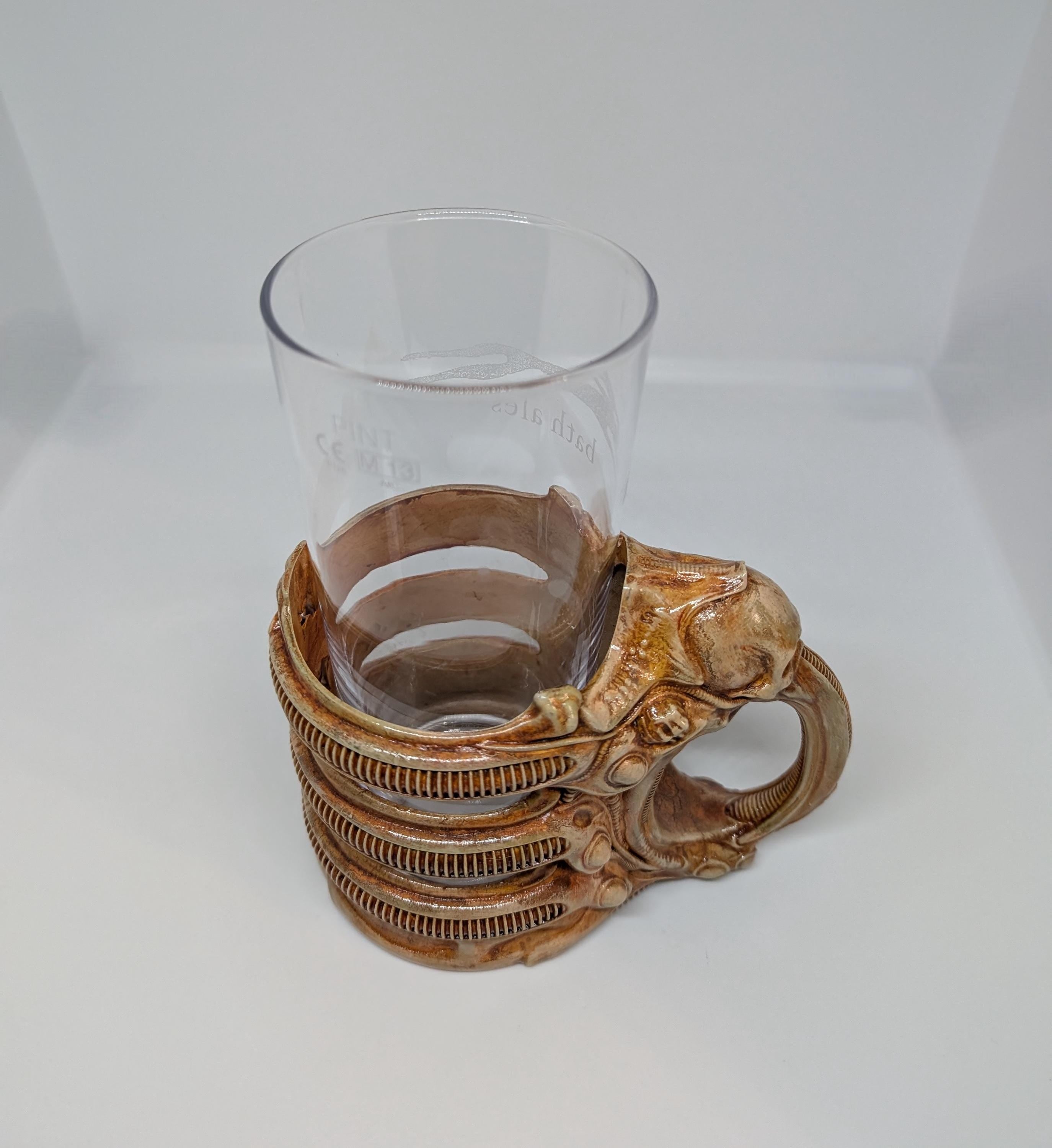 Biomecha Mug H.R. Giger Inspired – 3D Printed Resin, Hand-Painted Sci-Fi