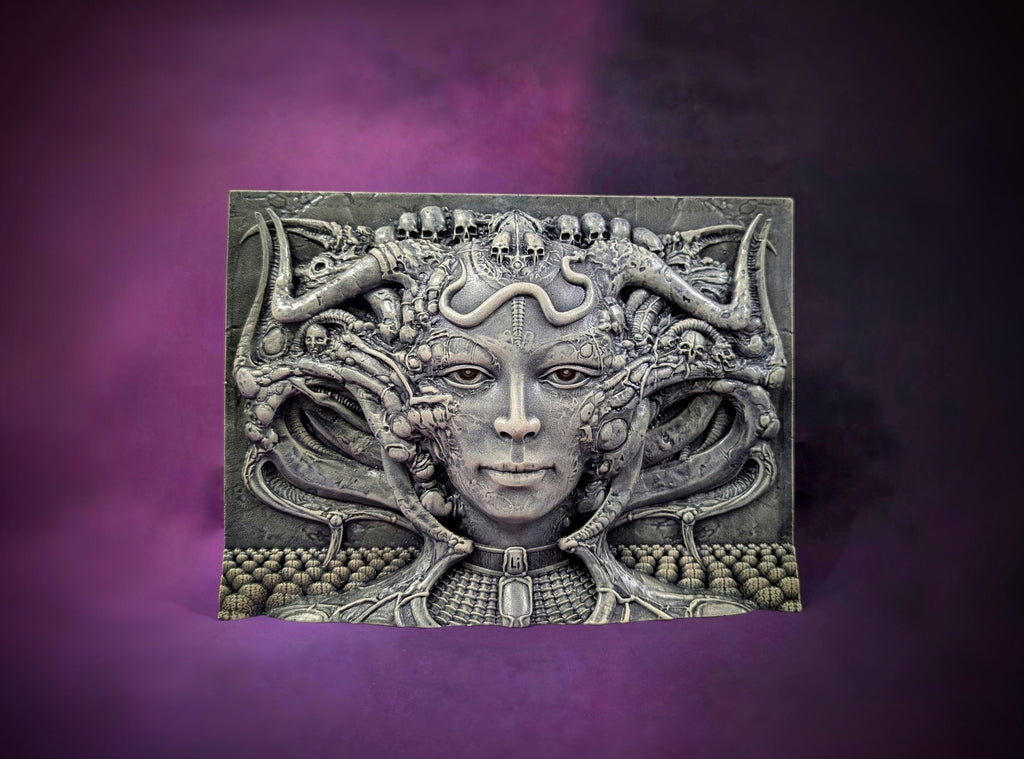 Inspired H.R. Giger LII - 3D Resin Sculpture – 8.7in x 11.8in (22 cm x 30 cm)