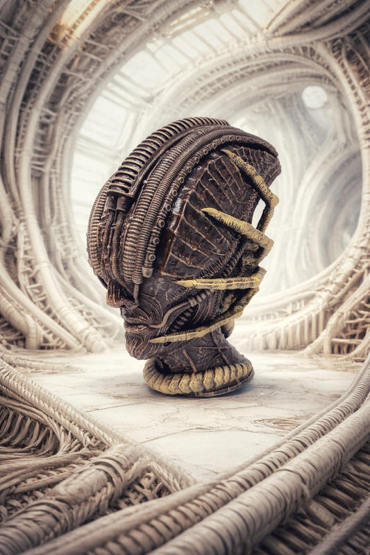 Alien Head Facehugger 3D Resin Sculpture Height 6.9" (17.5 cm/175 mm)