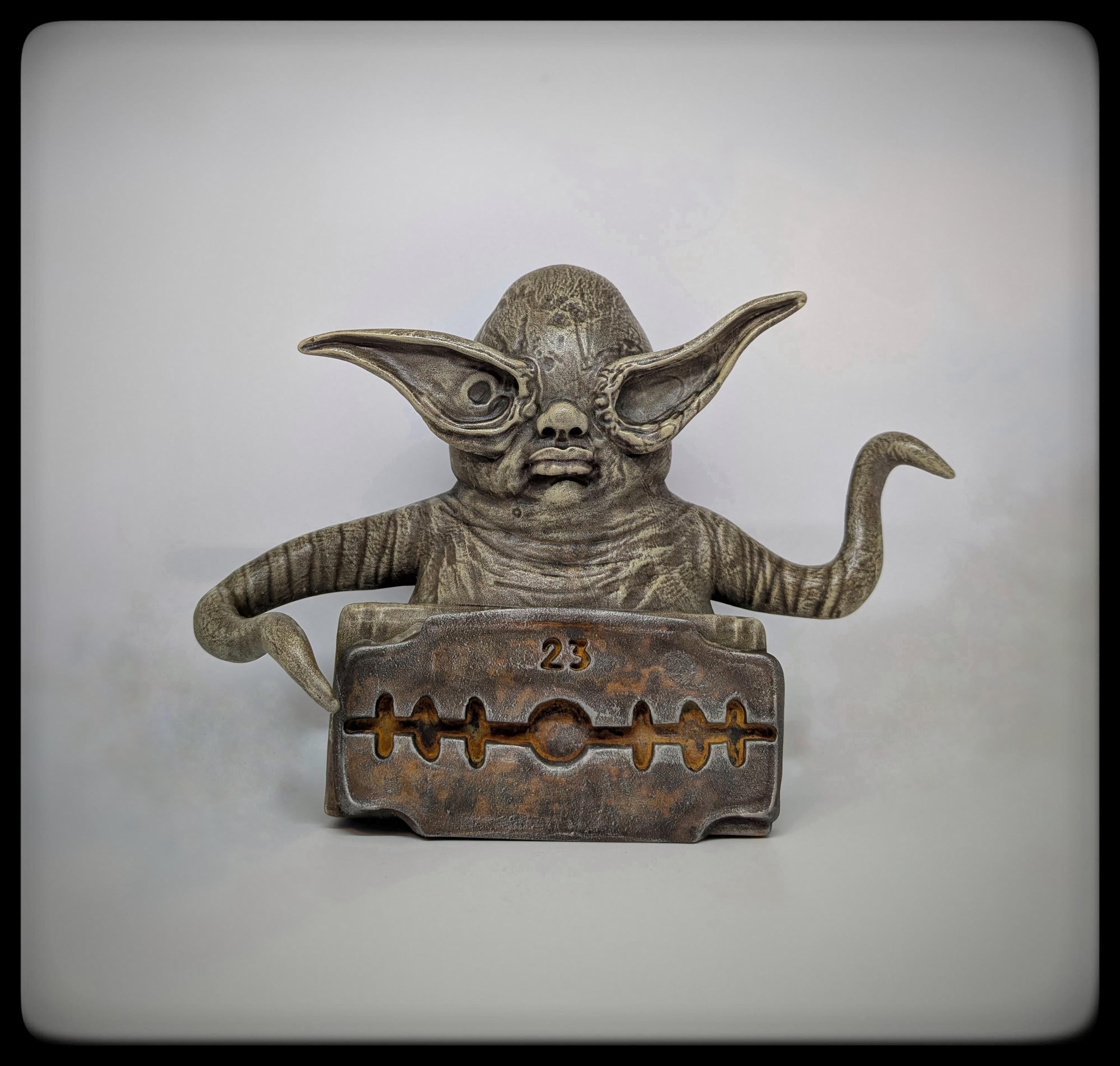 Inspired by H.R. Giger – Illuminatus I (1978), 8.7" (22 cm / 220 mm) 3D Resin Sculpture