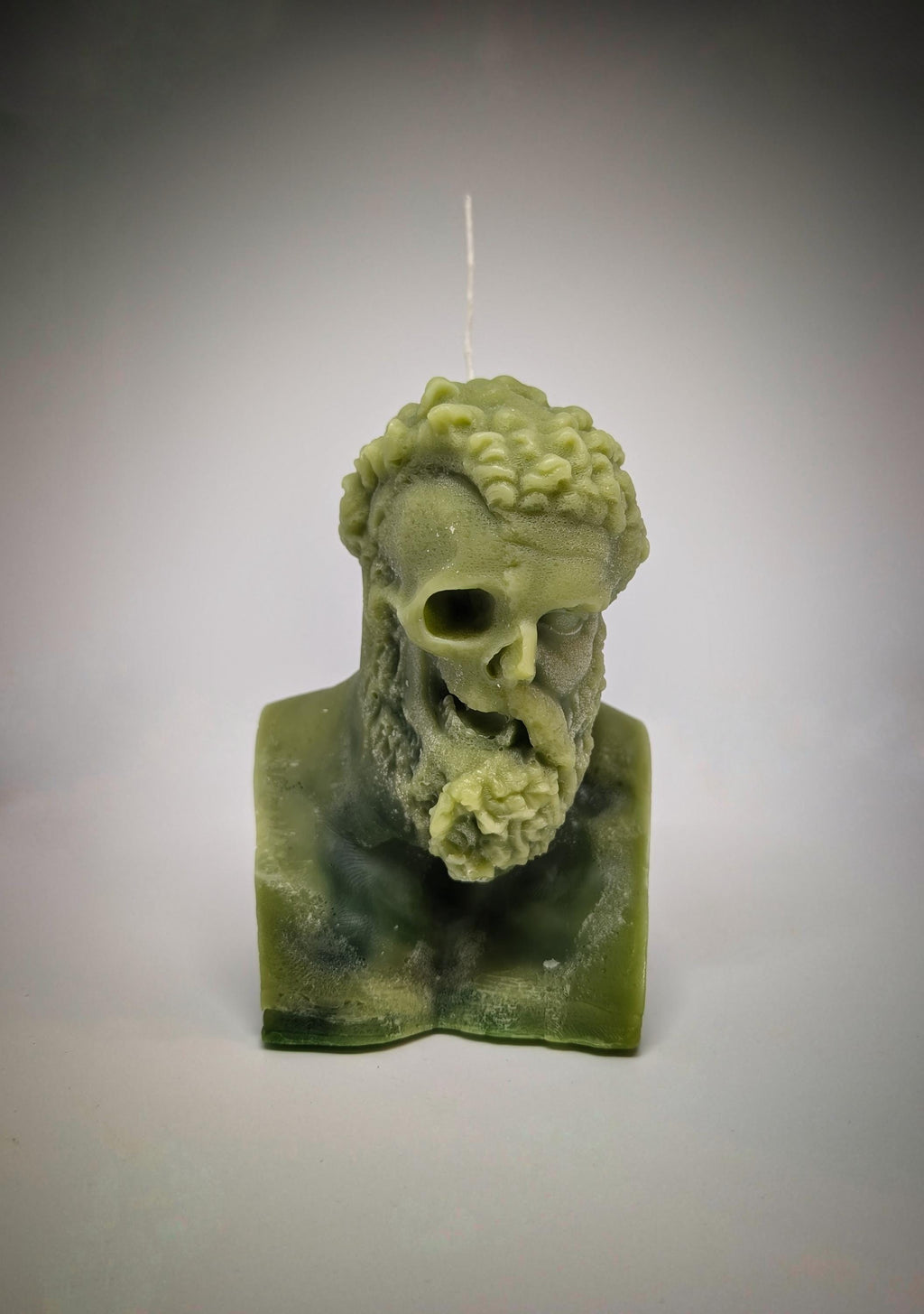 Handmade Hercules Ripped Face Candle 6.3 in (16 cm/160mm) Tall Wax Art