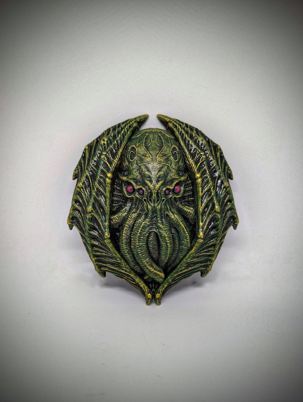 Cthulhu Wall Sculpture Inspired by H.P. Lovecraft / 3D Resin, Height 7.1 in (18 cm/180mm)