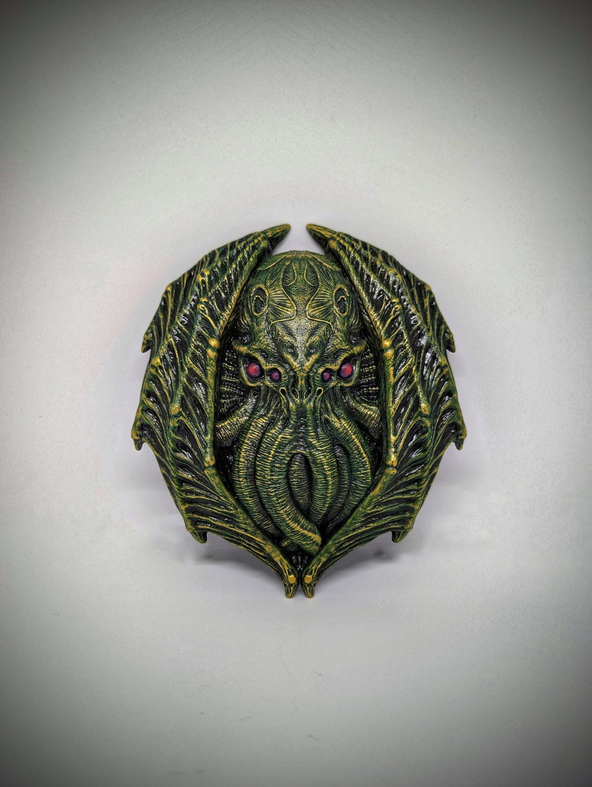 Cthulhu Wall Sculpture Inspired by H.P. Lovecraft / 3D Resin, Height 7.1 in (18 cm/180mm)
