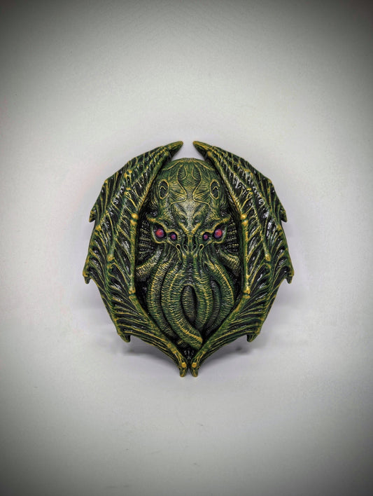Cthulhu Wall Sculpture Inspired by H.P. Lovecraft / 3D Resin, Height 7.1 in (18 cm/180mm)