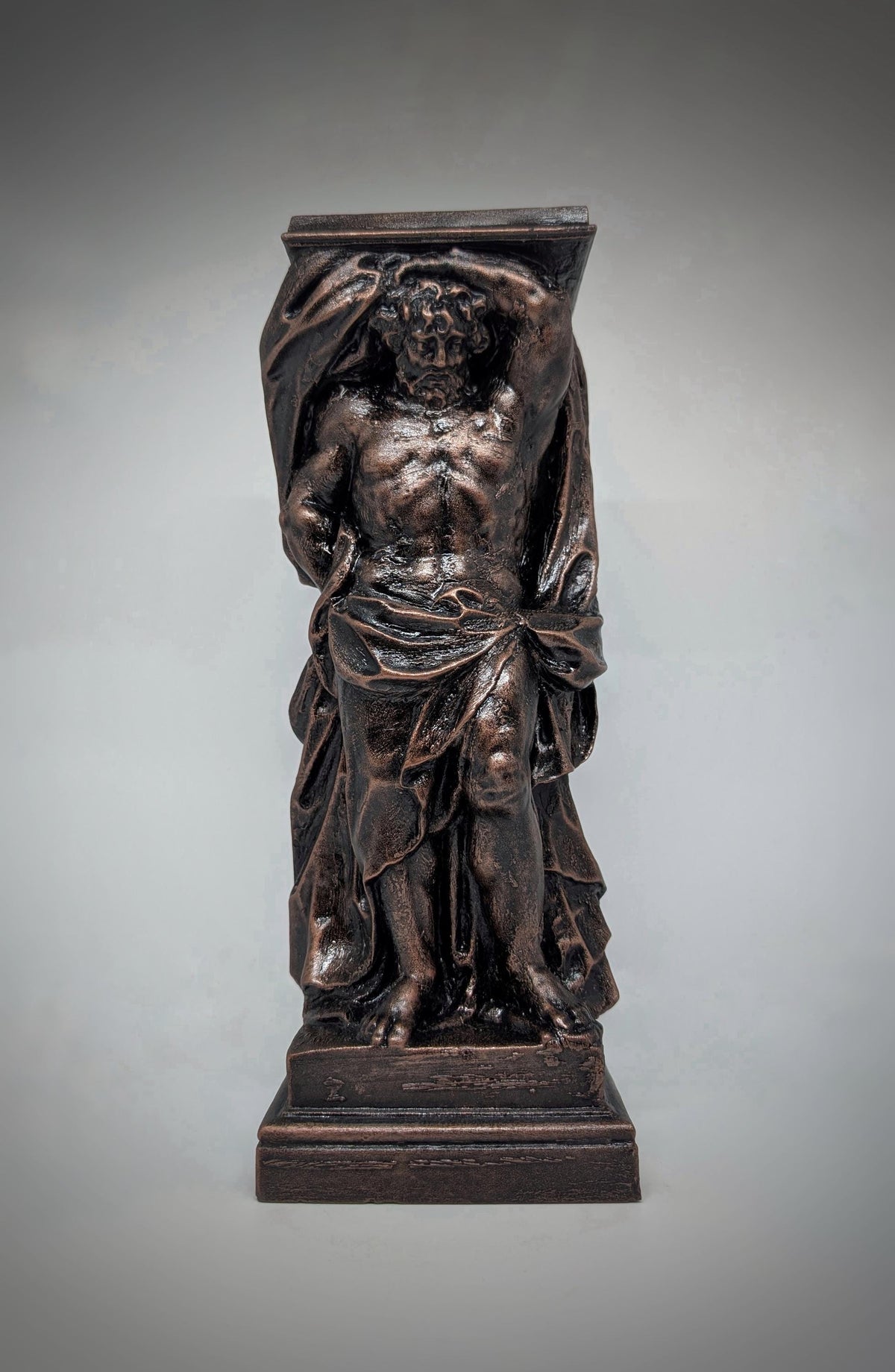 Mythological Art - Atlas Titan Statue 11.4" (29 cm/290mm) Hand-Painted 3D Resin Sculpture Figure