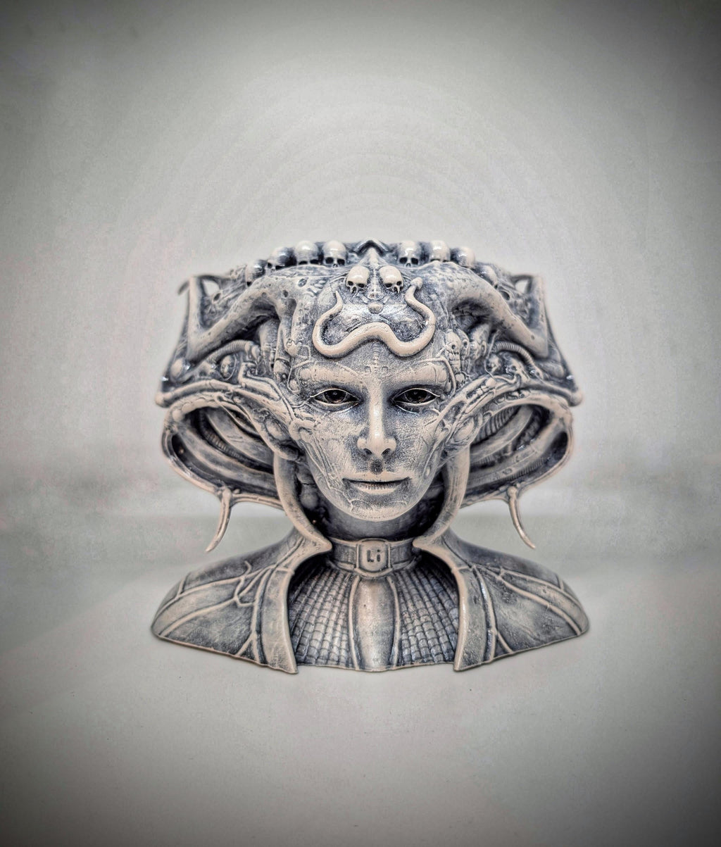 Inspired H.R. Giger Li II Sculpture / Height 6.50 in (16.5 cm) / 3D Resin