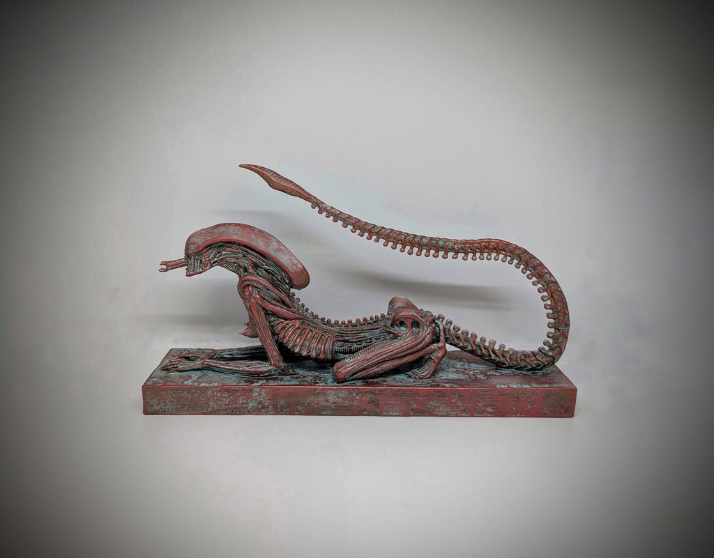 Inspired H.R.Giger Alien Sphinx figure 6.9" (17.5 cm) H x 11.8" (30 cm) L /3D Resin