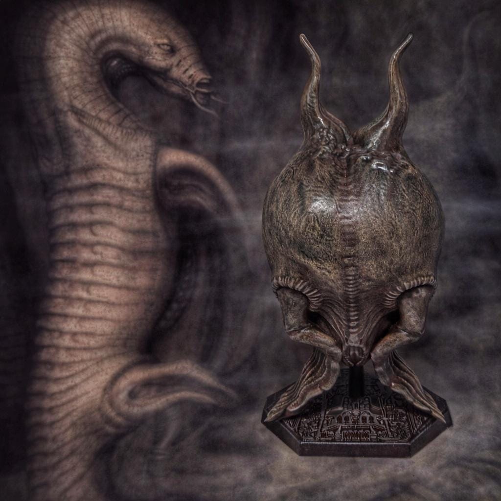 Inspired by H.R. Giger – The Tourist / Height 11.8 in (30 cm) 3D Resin Sculpture