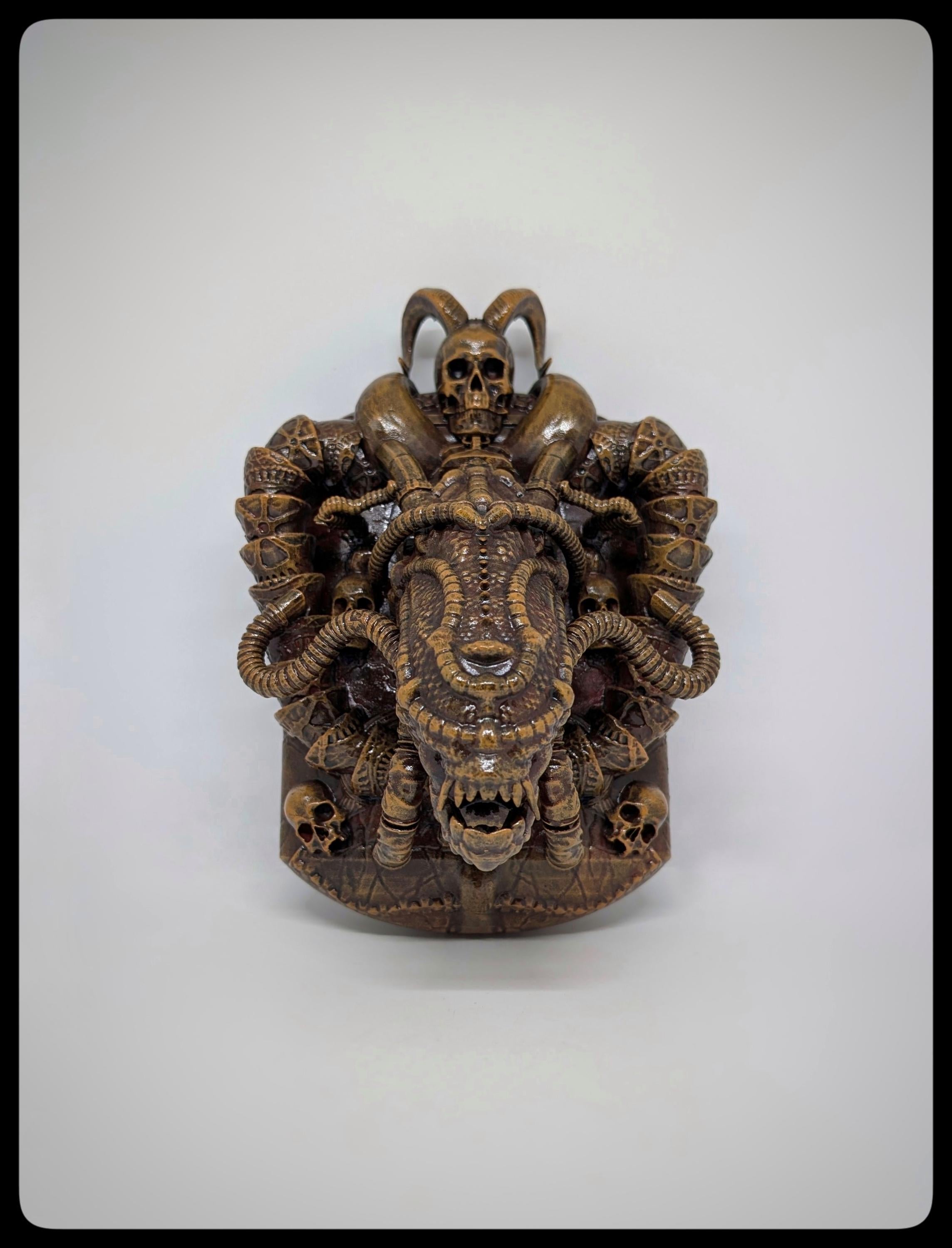 Dragon Alien Wall Sculpture 3D Resin Length 9.4 inches (24 cm/240 mm)