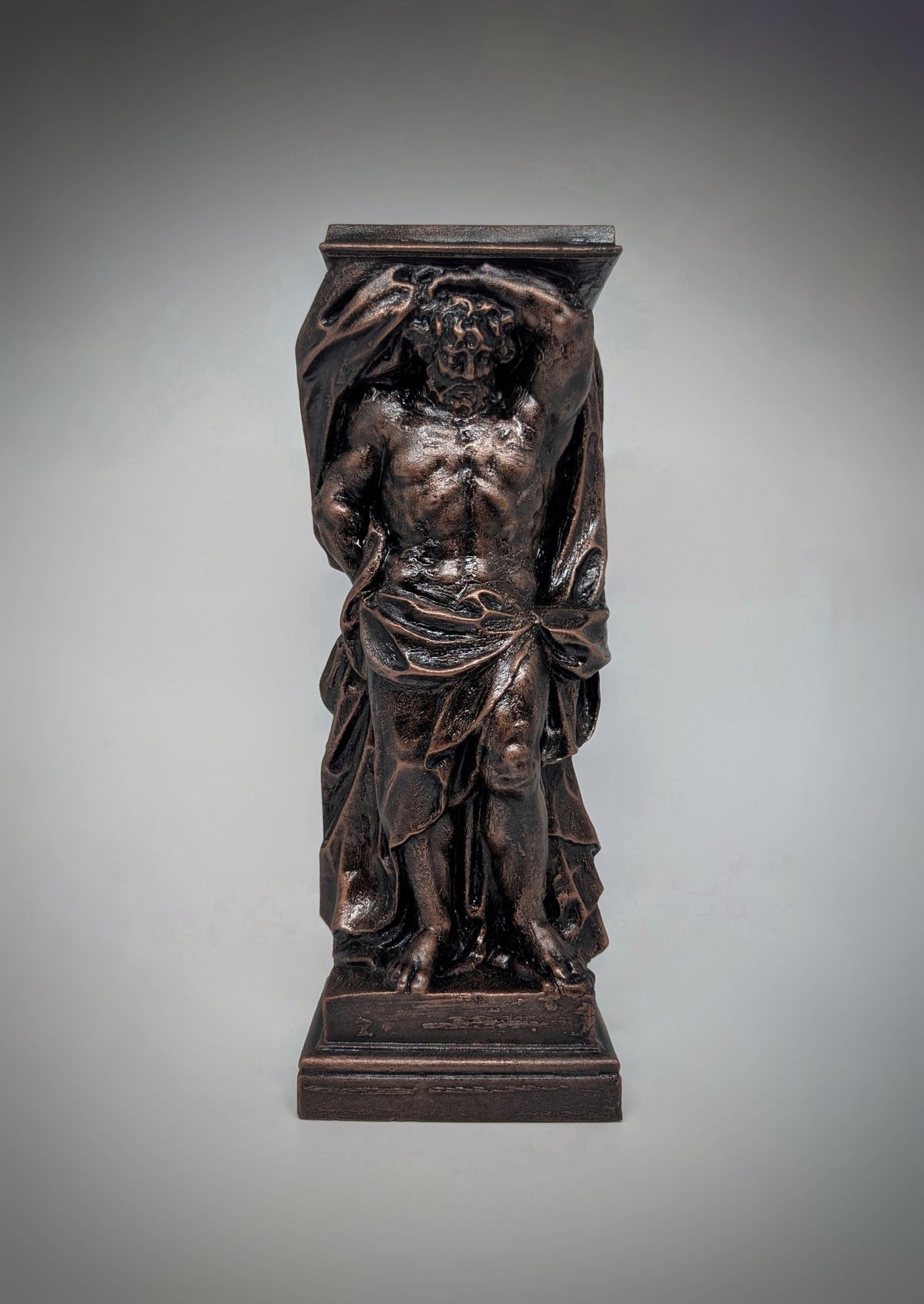 Mythological Art - Atlas Titan Statue 11.4" (29 cm/290mm) Hand-Painted 3D Resin Sculpture Figure