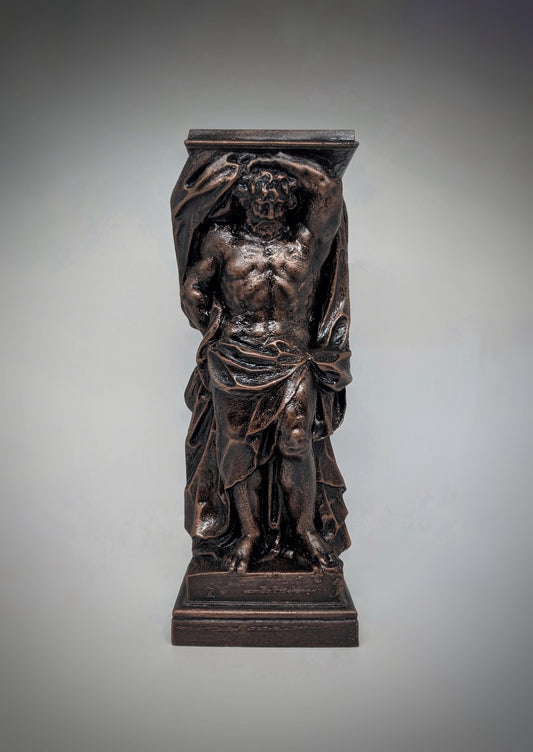 Mythological Art - Atlas Titan Statue 11.4" (29 cm/290mm) Hand-Painted 3D Resin Sculpture Figure