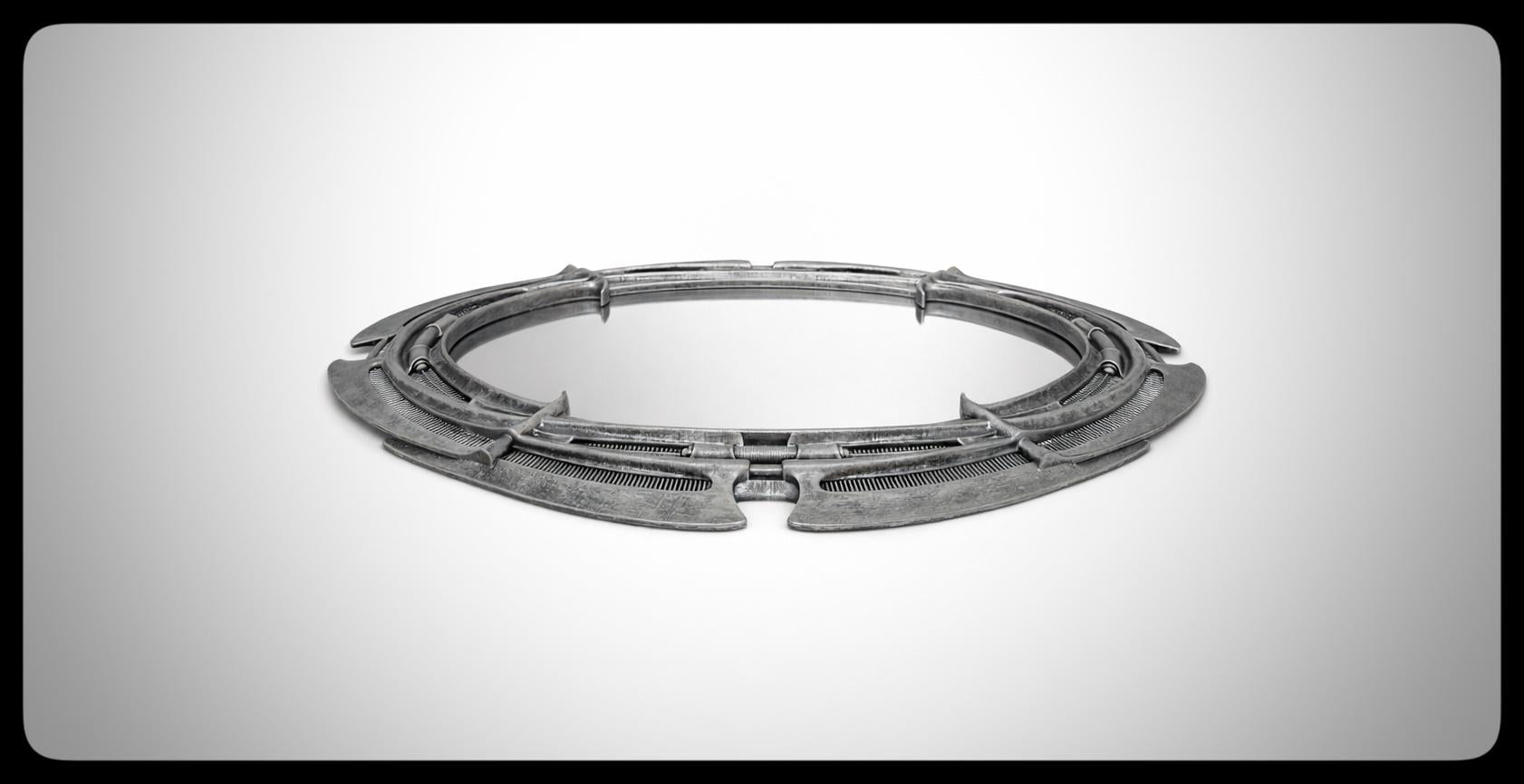 Inspired by H.R. Giger - Oval Mirror 13.8 in (35 cm/350 mm) x 9.4 in (24 cm/240 mm)