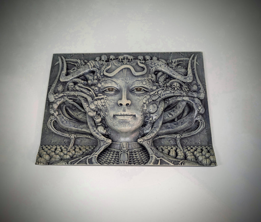 Inspired H.R. Giger LII - 3D Resin Sculpture – 8.7in x 11.8in (22 cm x 30 cm)