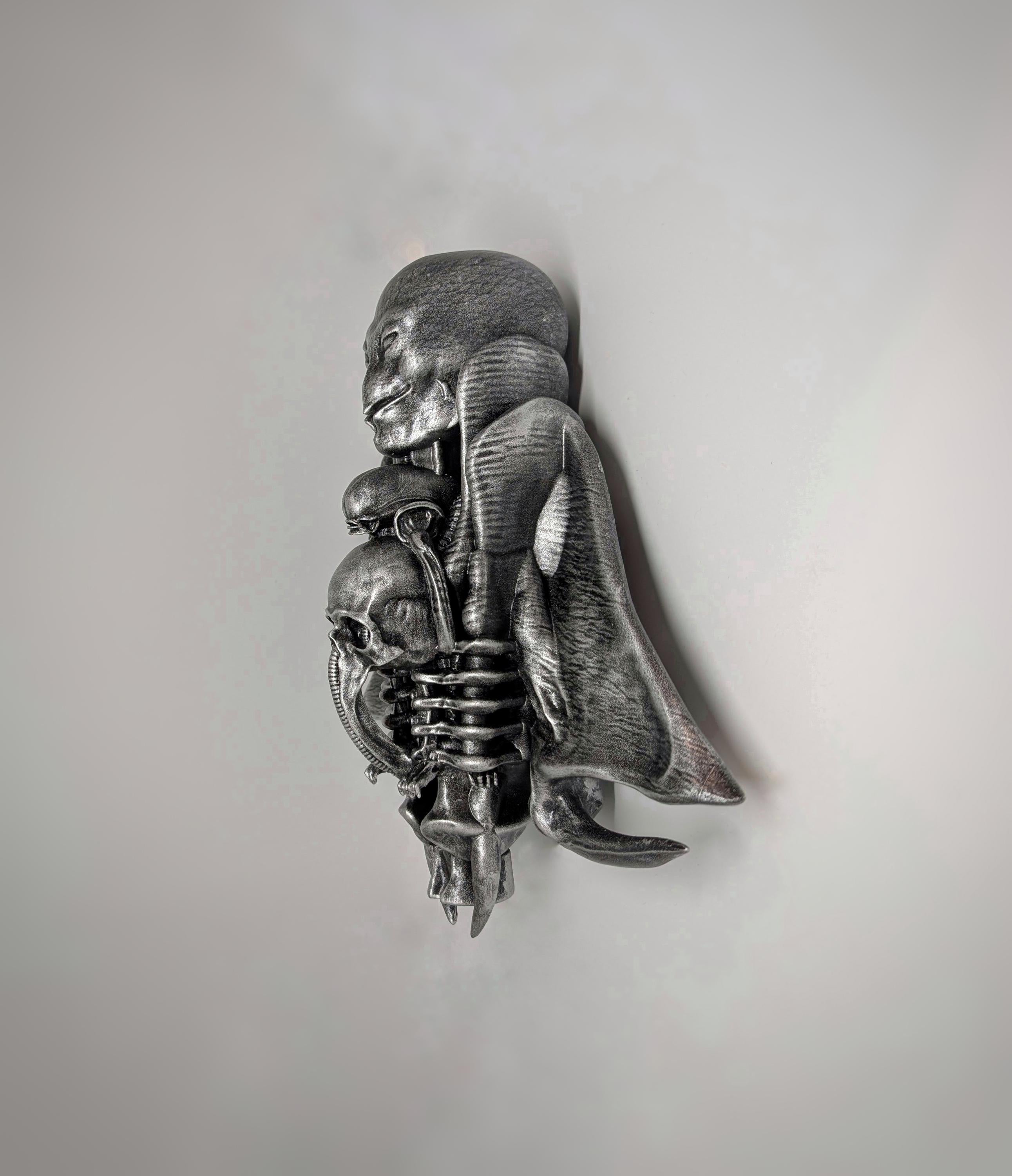 Inspired by H.R. Giger Mashup Wall Sculpture 3D Resin 11.8in (30 cm/300 mm)