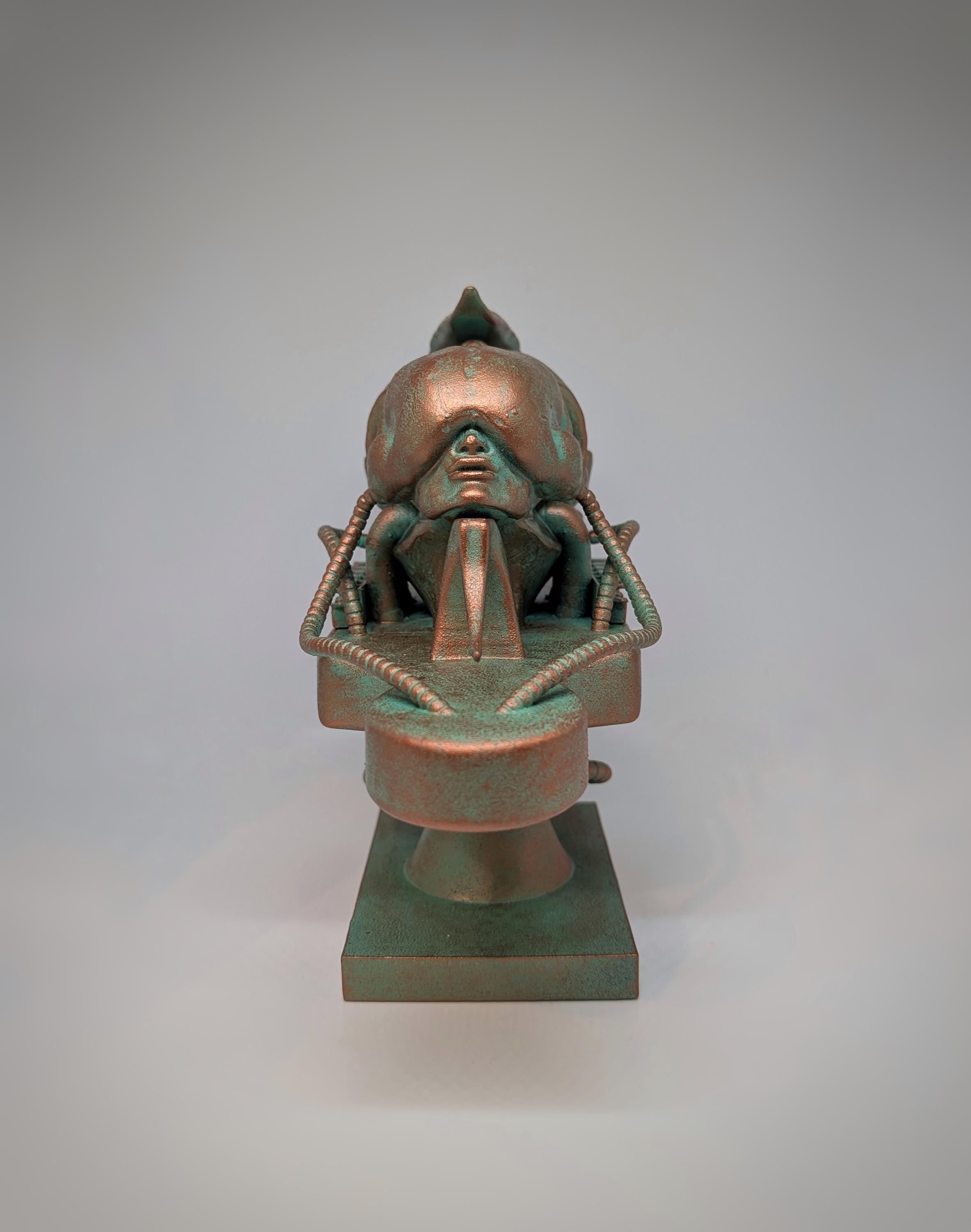 Inspired by H.R. Giger - Biomechanoid (1969) / height 8.66"(22 cm) x length 11.81" (30 cm) / 3D resin sculpture