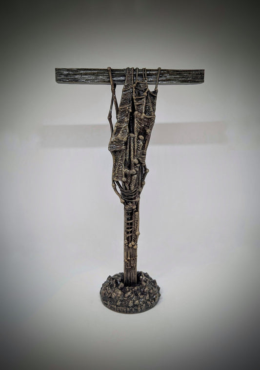Inspired by Zdzislaw Beksinski -T cross 3D Resin Sculpture, Height 11.42 in (29 cm/290 mm)