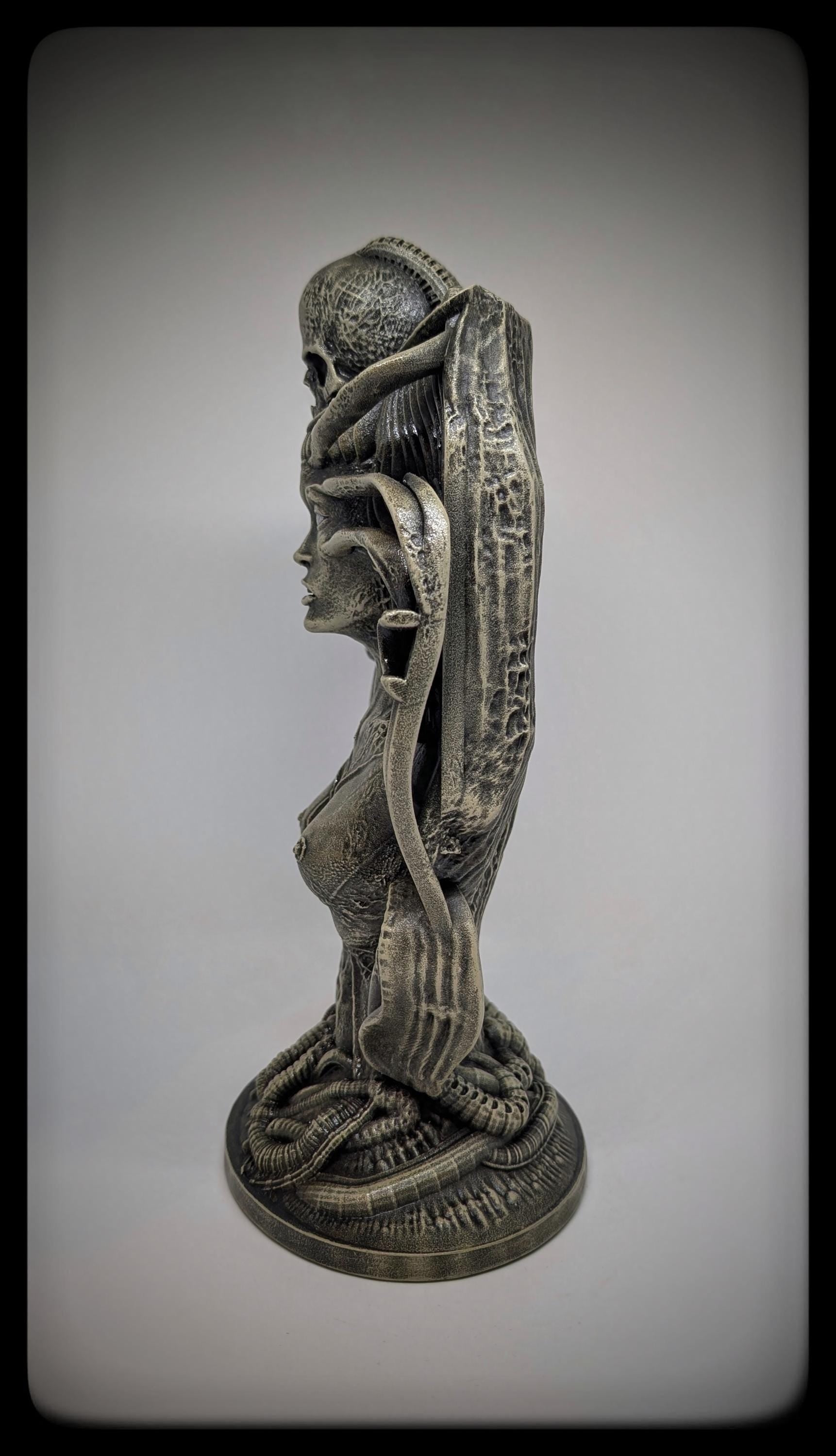 Inspired by H.R. Giger - Anima Mia 3D Resin Sculpture Height 11.4in (29 cm/290mm)
