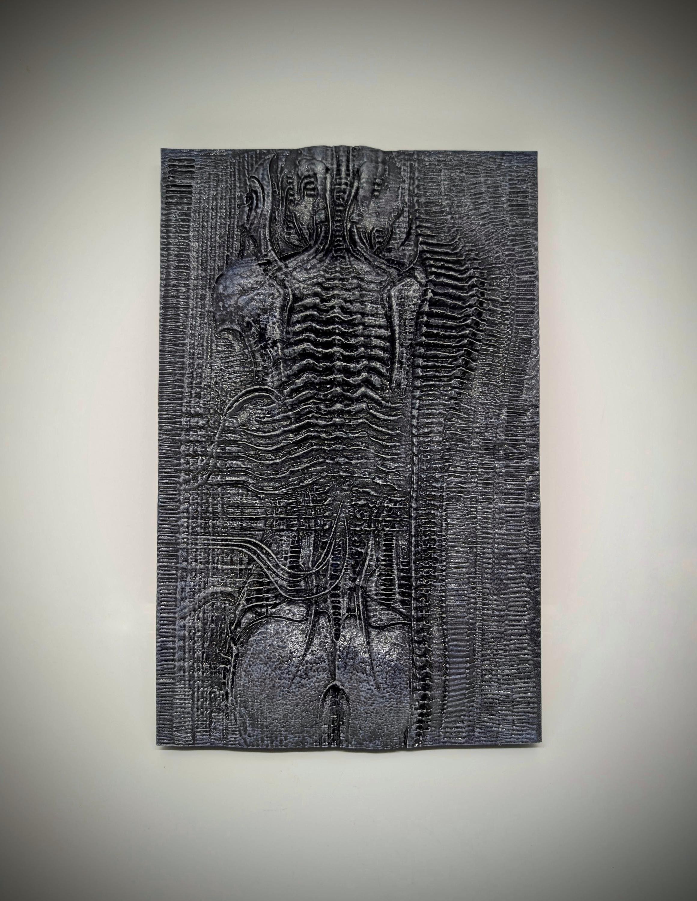H.R. Giger New York-Inspired 3D Resin Wall Plaque – 11.6 in (29.5 cm / 295 mm)