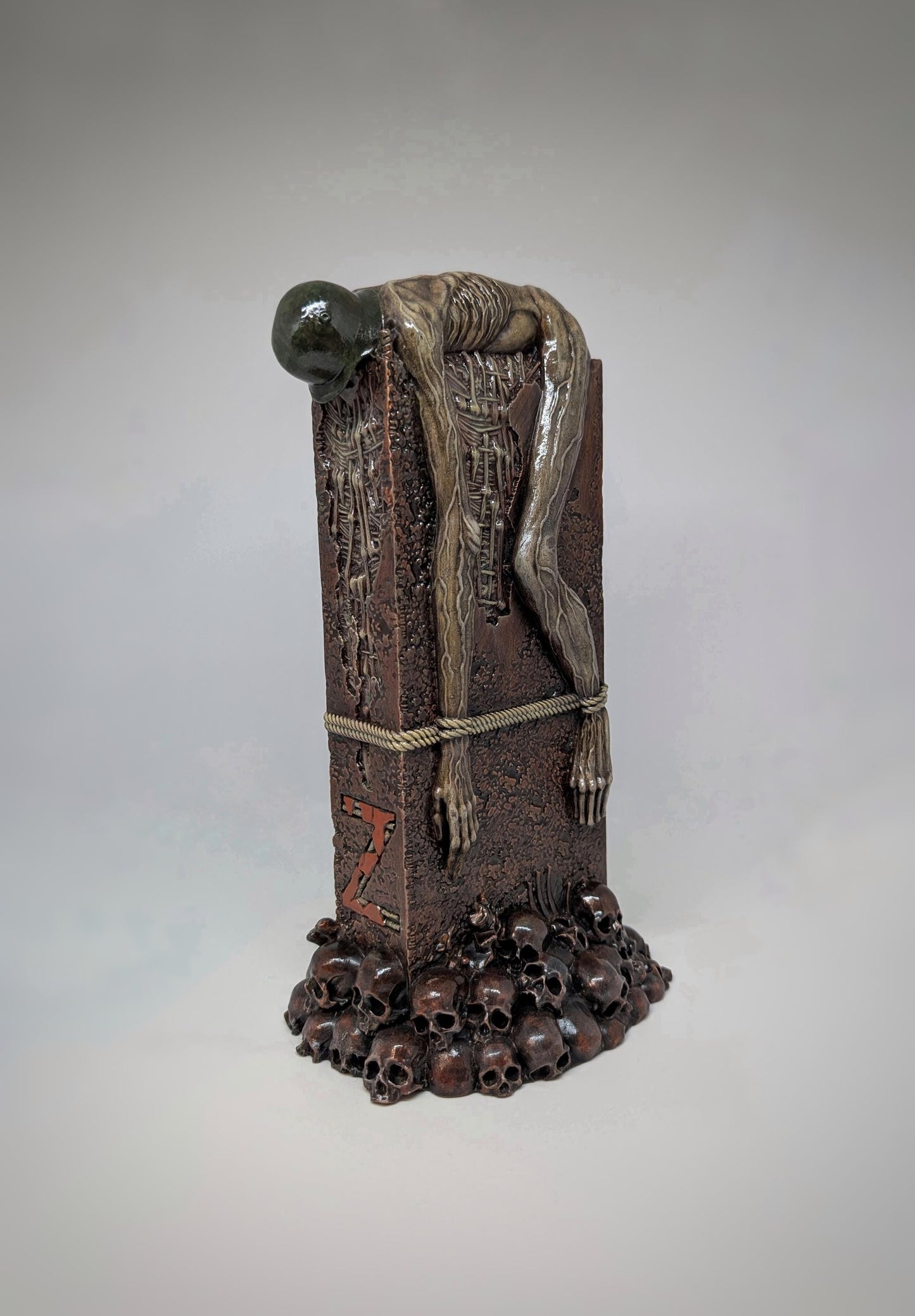Zdzislaw Beksinski Inspired AD73 -3D Resin Sculpture Height 10.2" (26 cm/260 mm)