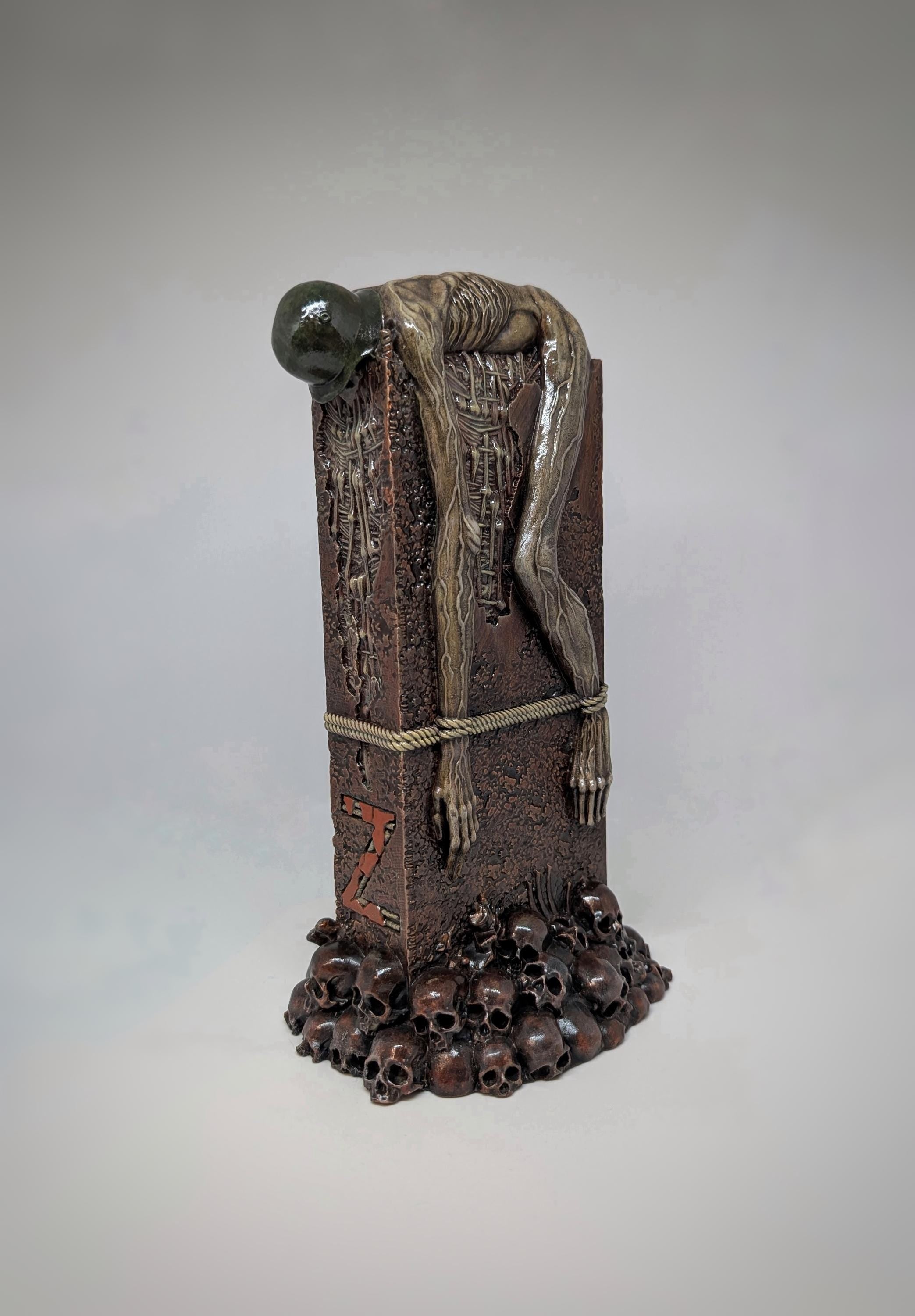 Zdzislaw Beksinski Inspired AD73 -3D Resin Sculpture Height 10.2" (26 cm/260 mm)