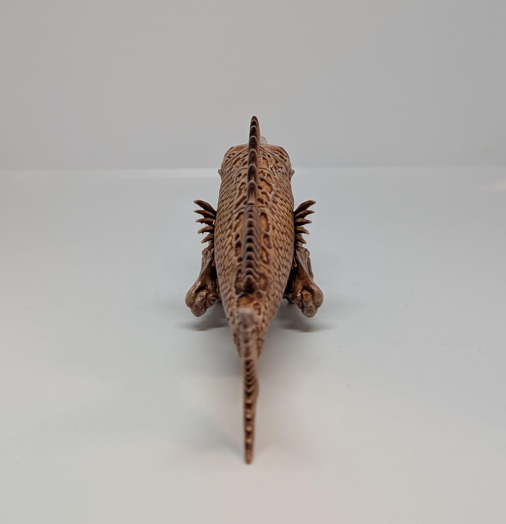 Surreal Fish Sculpture – 3D Printed & Hand Painted – Dark Fantasy Decor,Resin,Length 7.7 inches ,Sculpture design by Alex D.