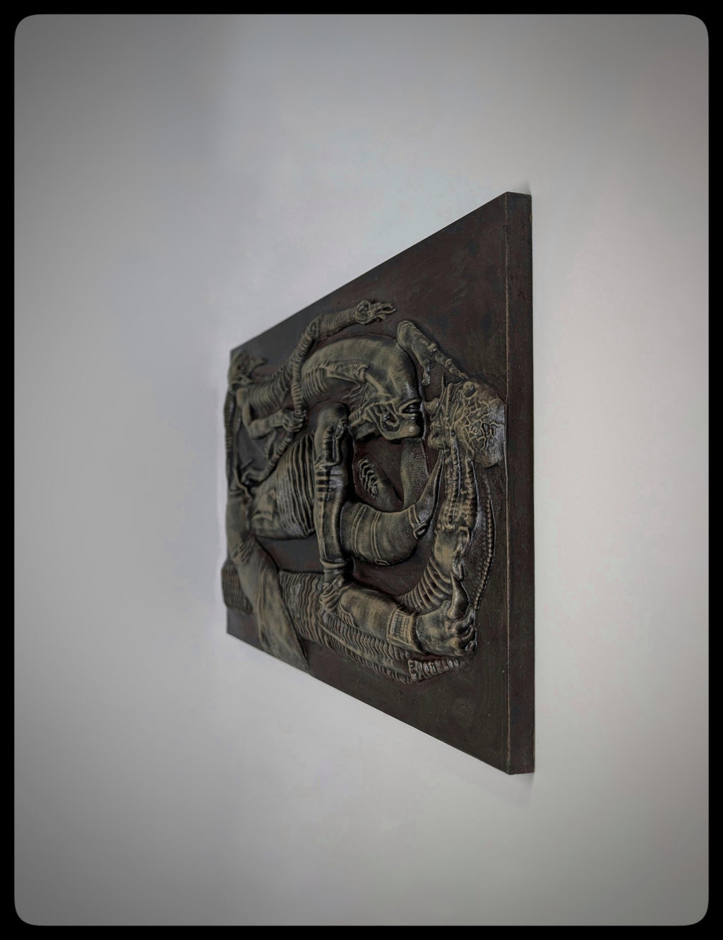Inspired by H.R.Giger Necronom V Wall Sculpture 8.5in(21.5cm)x12.2in(31cm) 3D Resin