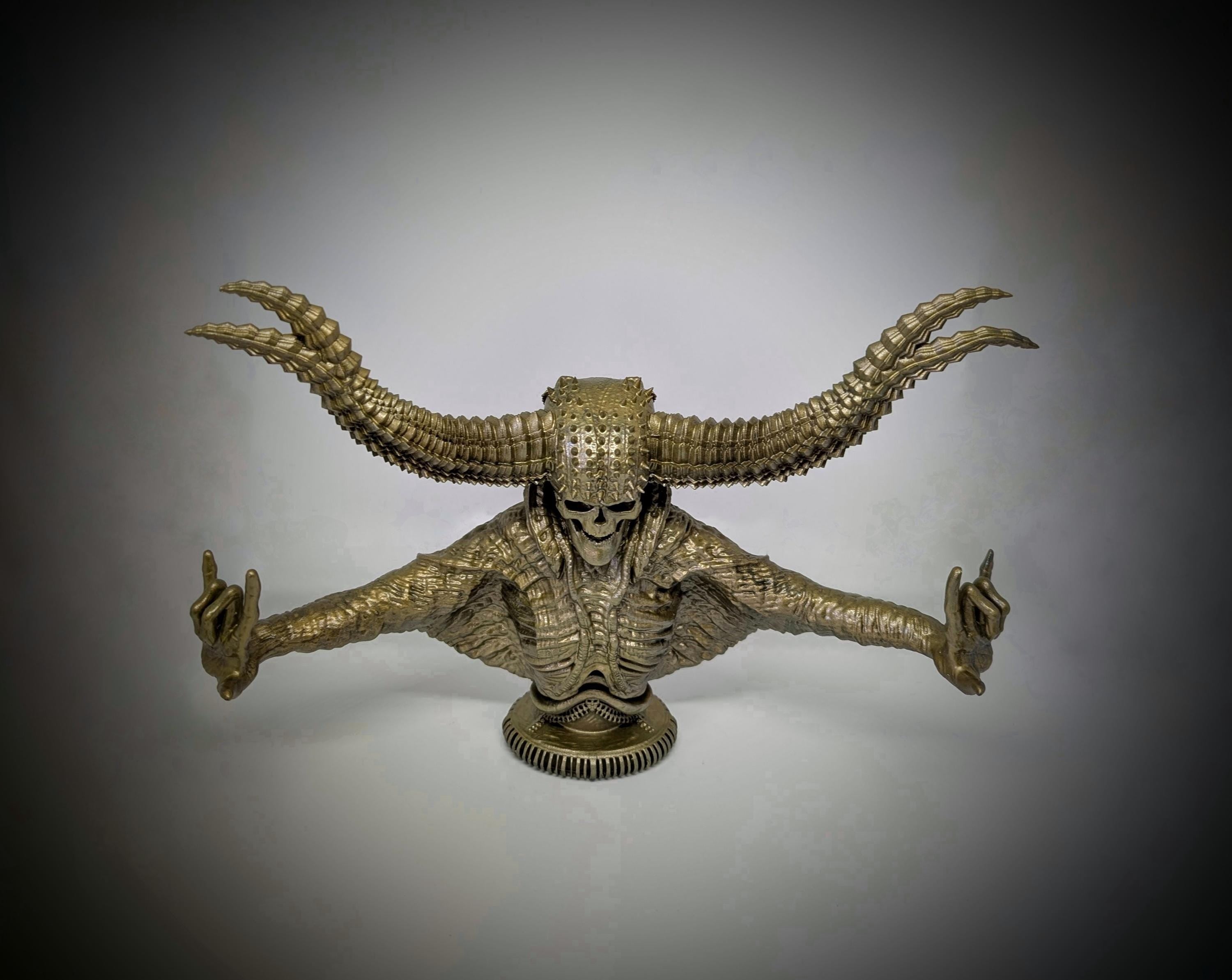Inspired by H.R. Giger – Dead Star / design Carlito Brigante / 3D resin sculpture height 9 in (23 cm/230mm)