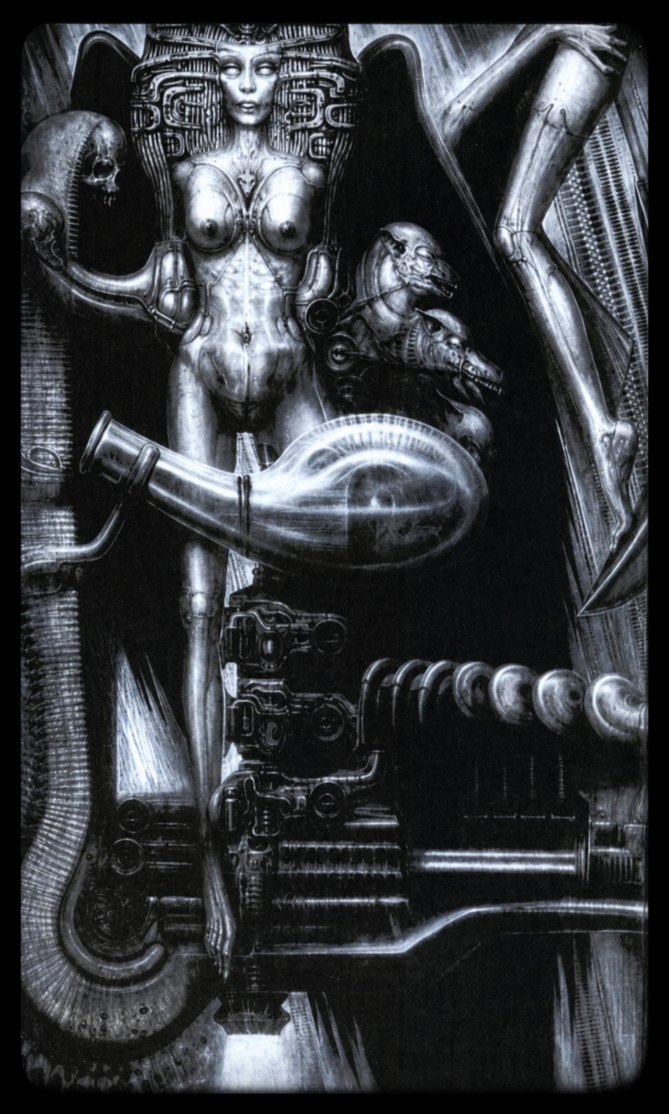 Inspired by H.R. Giger - Anima Mia 3D Resin Sculpture Height 11.4in (29 cm/290mm)