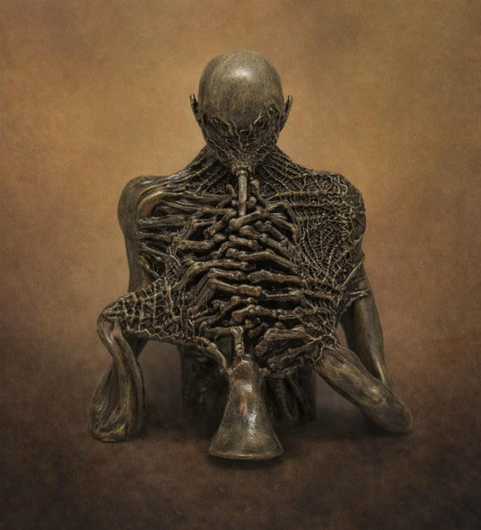 Inspired Zbigniew Beksiński - The Trumpeter Figurine /3D Resin 10.2"(26cm/260mm)