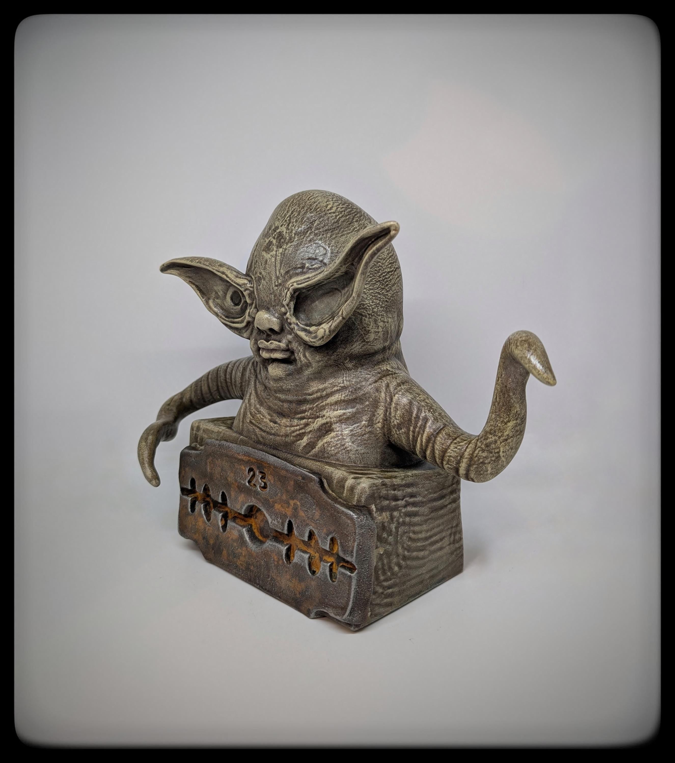 Inspired by H.R. Giger – Illuminatus I (1978), 8.7" (22 cm / 220 mm) 3D Resin Sculpture