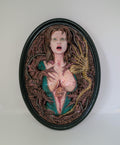 Wall Sculpture Inspired by H R Giger Alien 3D Resin Height 11 inches