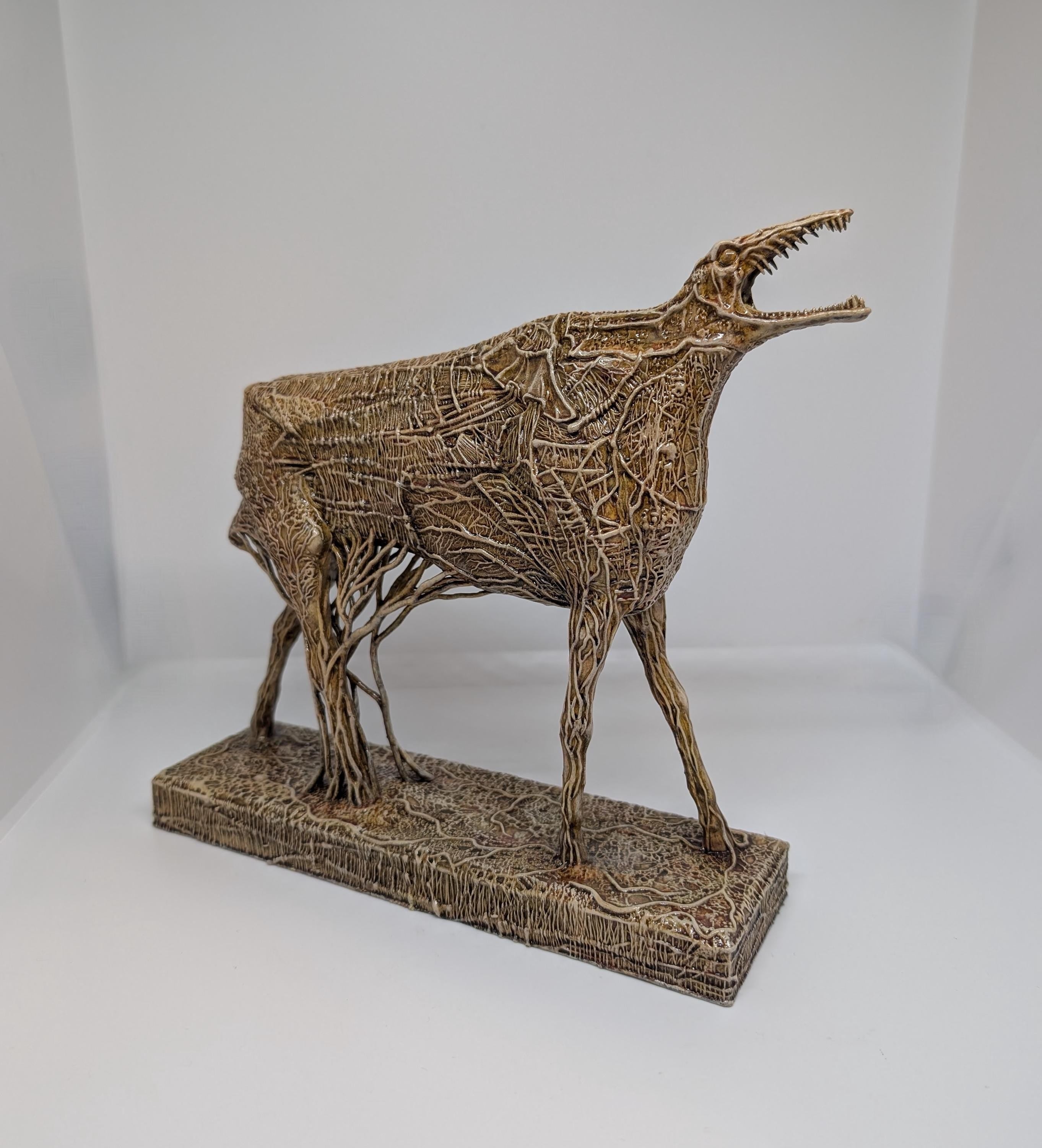 3D Resin Sculpture Inspired by Zdzisław Beksiński / Height: 8.3 in (21 cm / 210 mm)