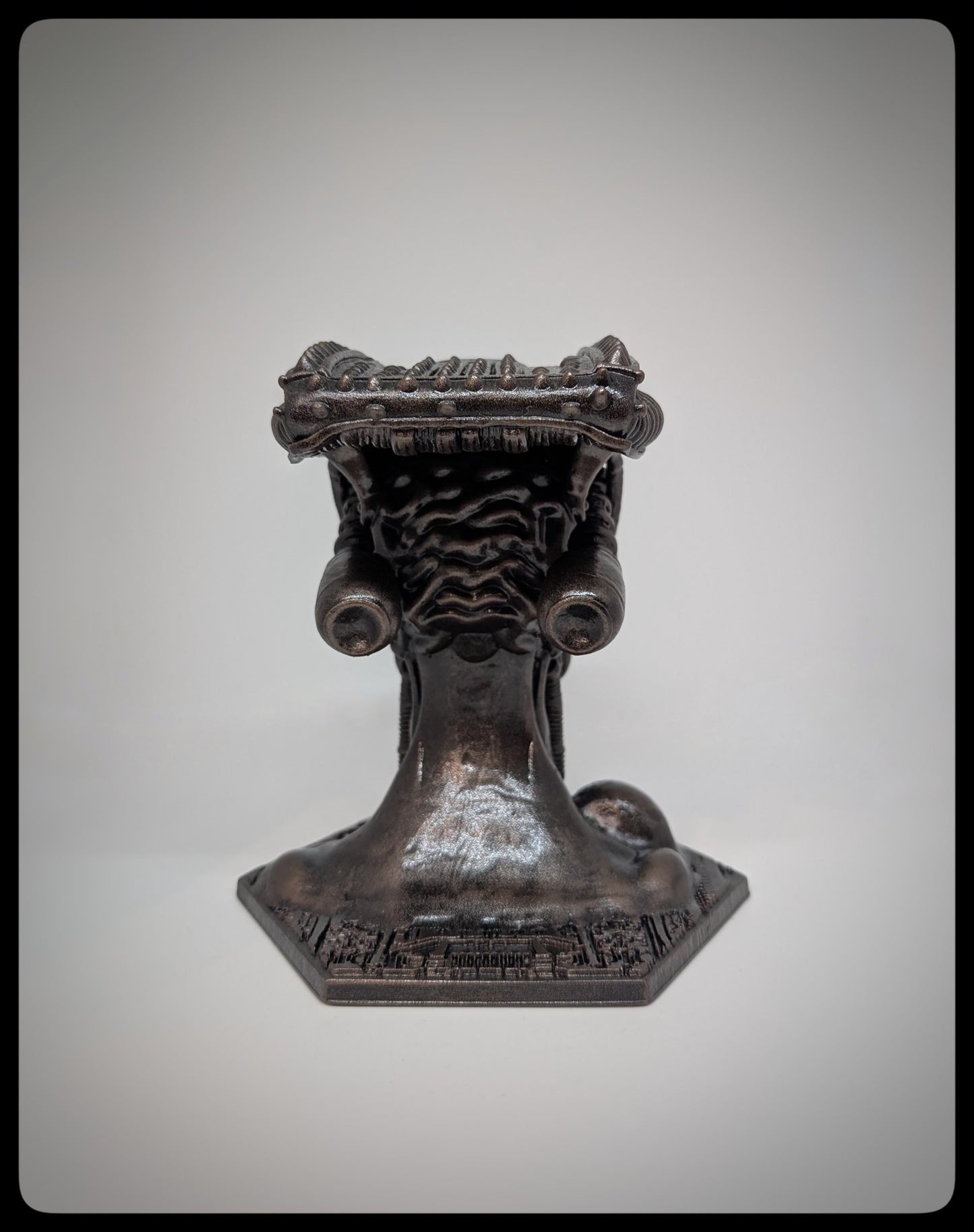 Cyber Head 3D Resin Sculpture 5.9in (15 cm/150 mm) Biomechanical Art