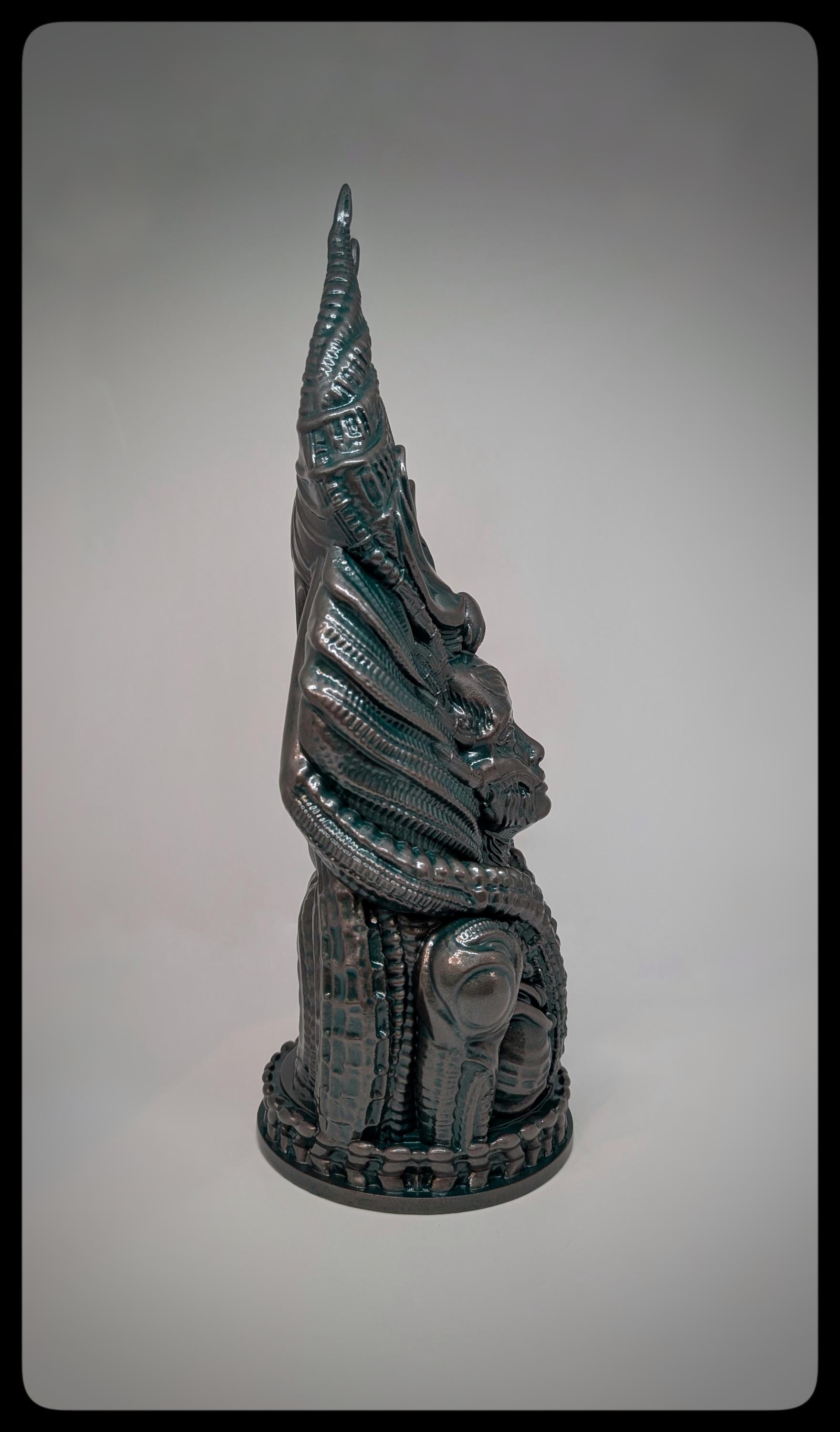 Inspired by H.R. Giger – Totem 3D Resin Sculpture 12.8" (32.5 cm/325 mm)