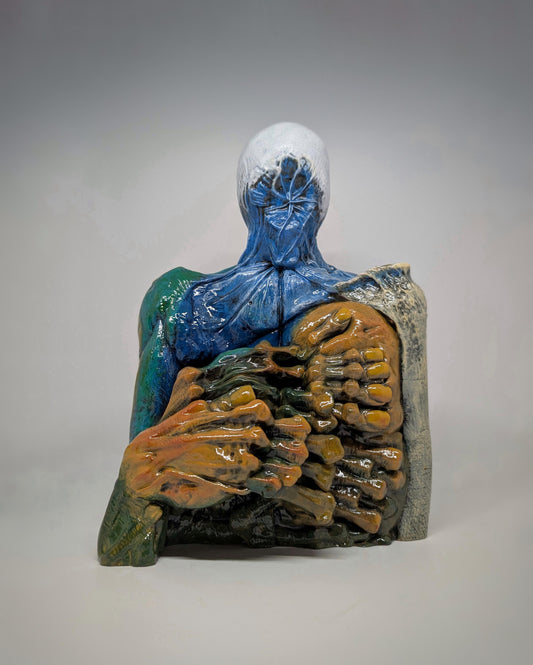 Inspired by Zdzisław Beksiński - A Man  - 3D Resin Sculpture 10.63 inches (27 cm)