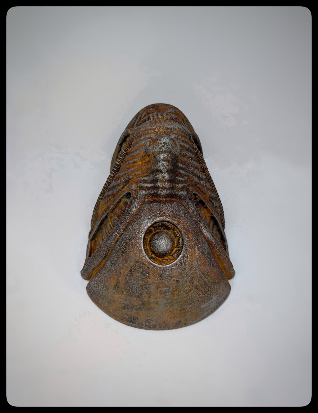 Inspired by H.R. Giger Biomechanoid Face 3D Resin Wall Sculpture, Height: 8.46 in (21,5 cm/215 mm)