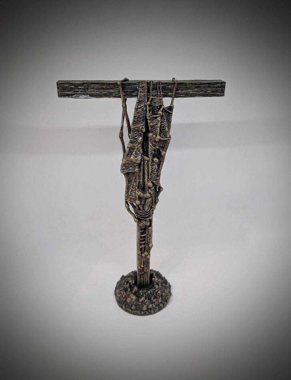 Inspired by Zdzislaw Beksinski -T cross 3D Resin Sculpture, Height 11.42 in (29 cm/290 mm)