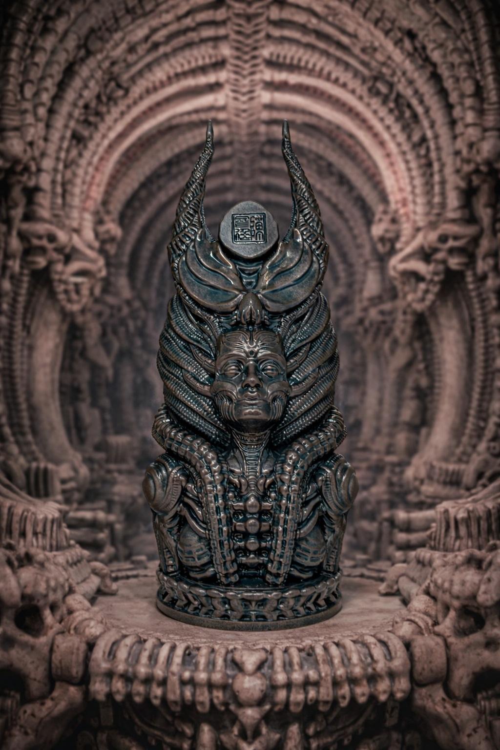 Inspired by H.R. Giger – Totem 3D Resin Sculpture 12.8" (32.5 cm/325 mm)