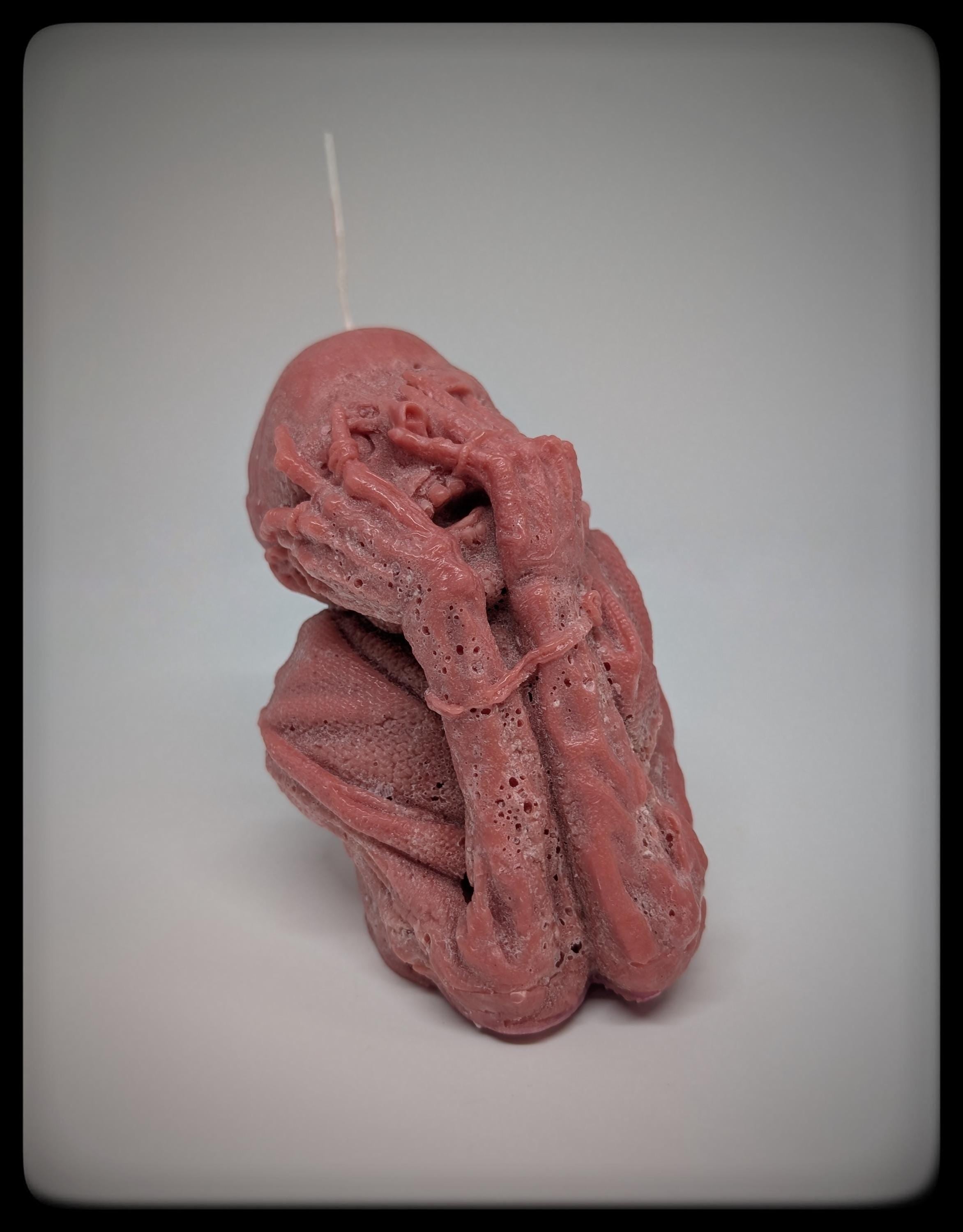Handmade Gothic Screaming Mummy* Candle 5.31 inches (13.5 cm)Tall Wax Art