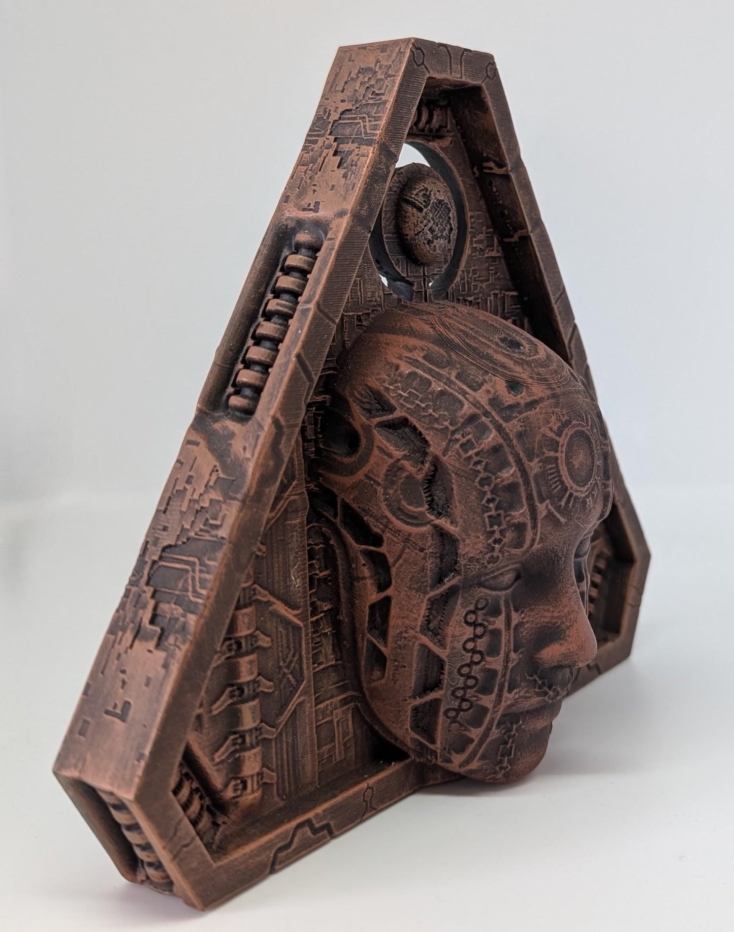 Inspired by H.R. Giger Biomechanical Triangle 5.9" 3D Resin Print Model