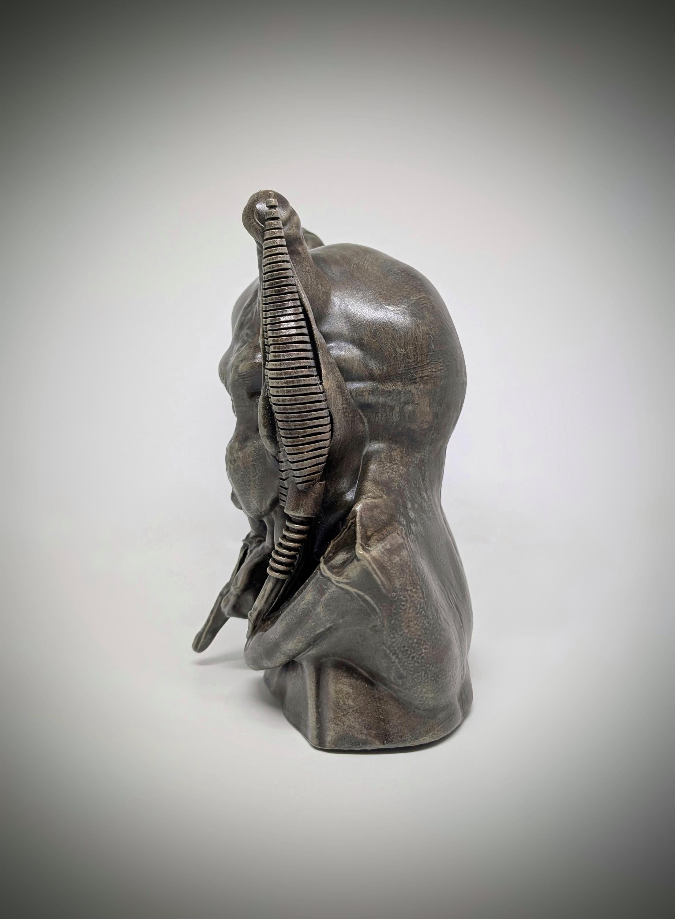 Inspired by H.R. Giger - Demon 3D Resin Sculpture Height 8.27" (21 cm) 3D sculpted by Carlito Brigante