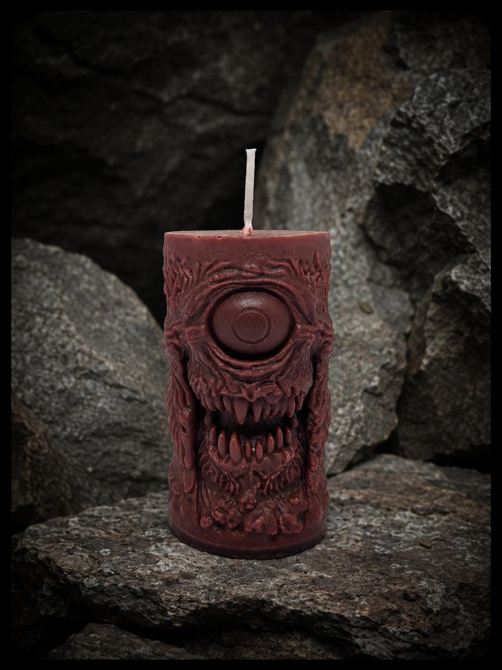 One-Eyed Monster Candle, Height 3.54 in (9 cm)  Dark Art Gothic /Sci-Fi Decor