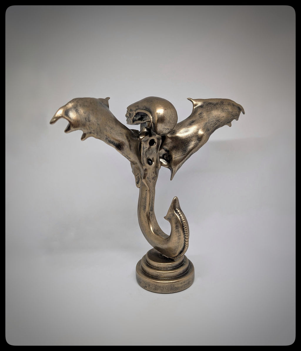 Inspired by H.R. Giger – Guardian Angel 9.45 in (24 cm/240 mm) 3D Resin Sculpture