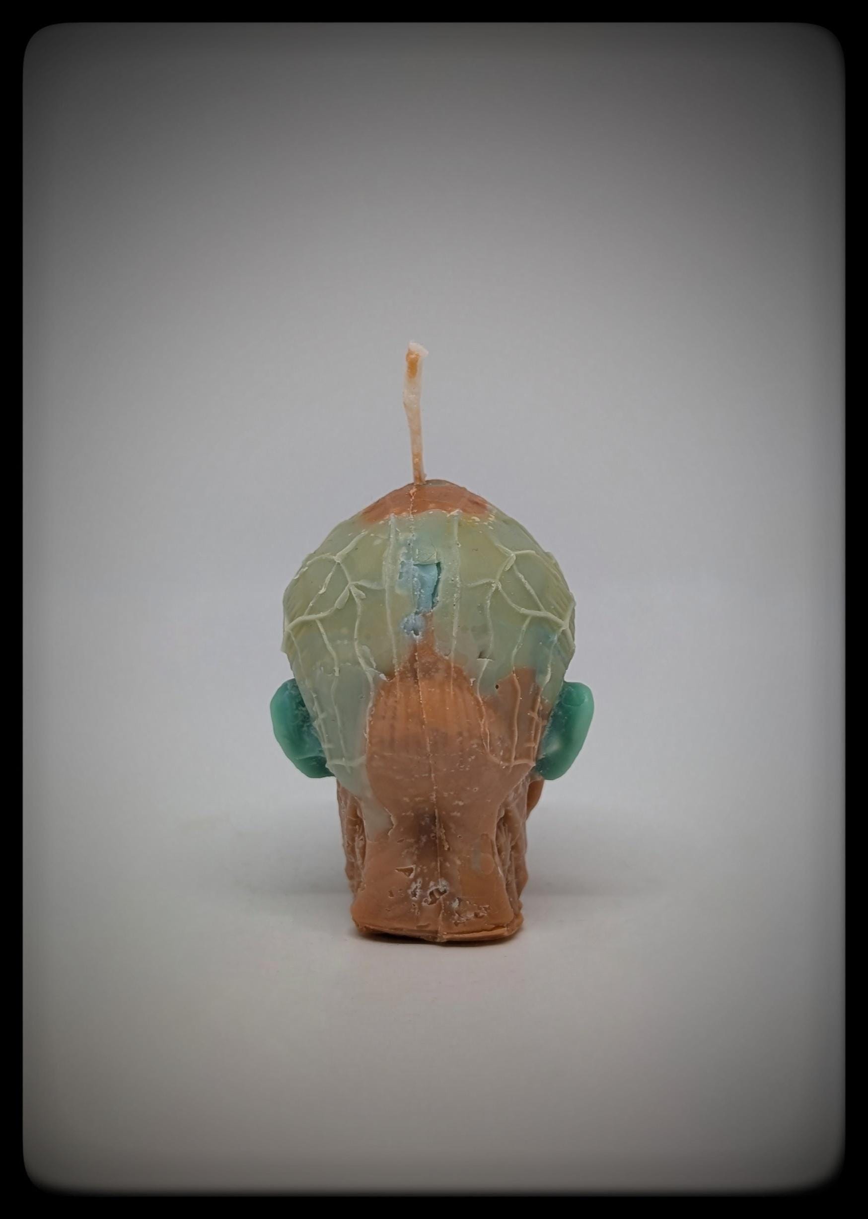 Anatomical Head Sculpture Candle 2.36in (6cm) Handmade Dark Art Decor