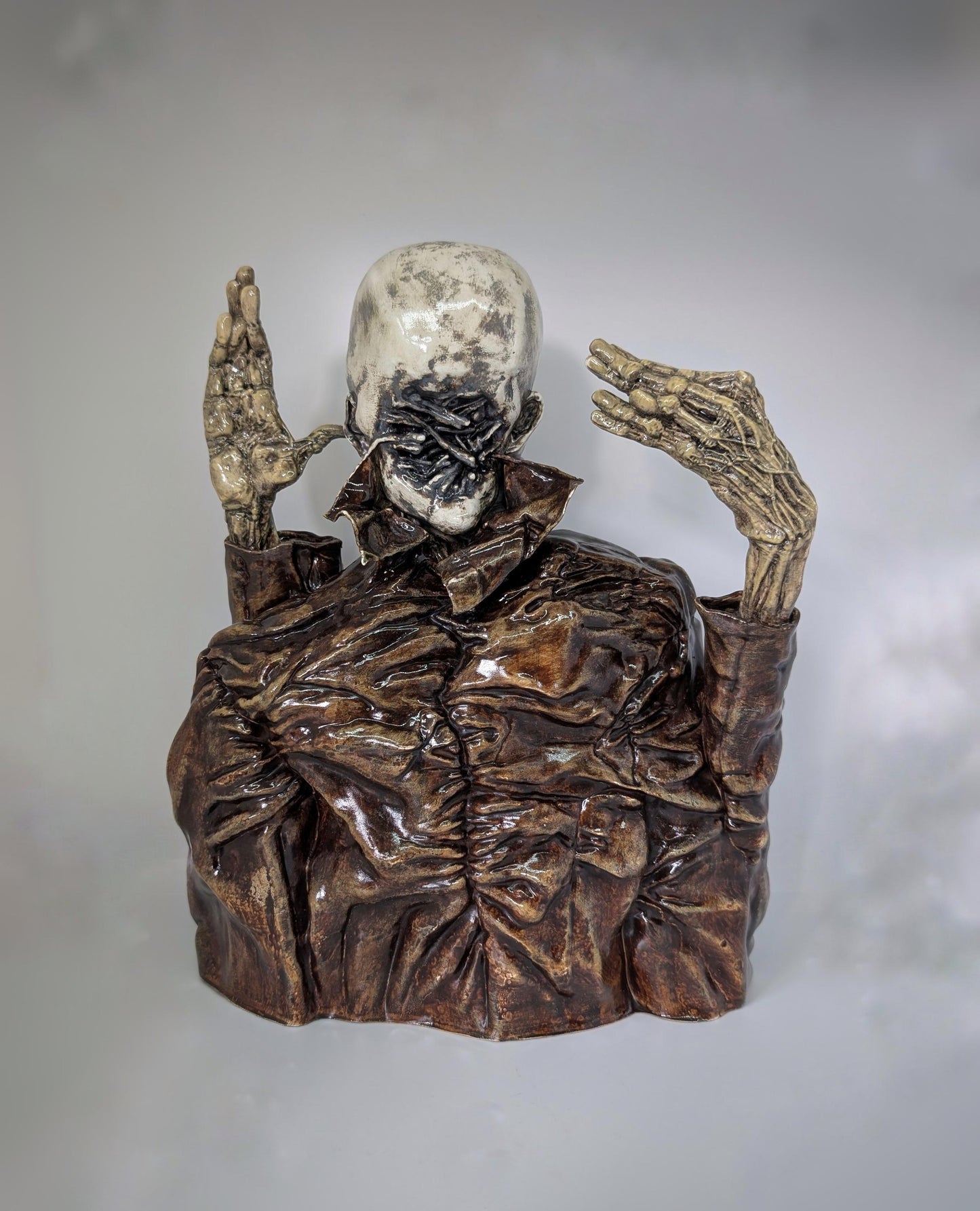 Inspired Zdzisław Beksiński ZH Japanese Collection / 3D Resin Sculpture/ Hand Painted  11.25 in (28,5 cm /285mm) Height