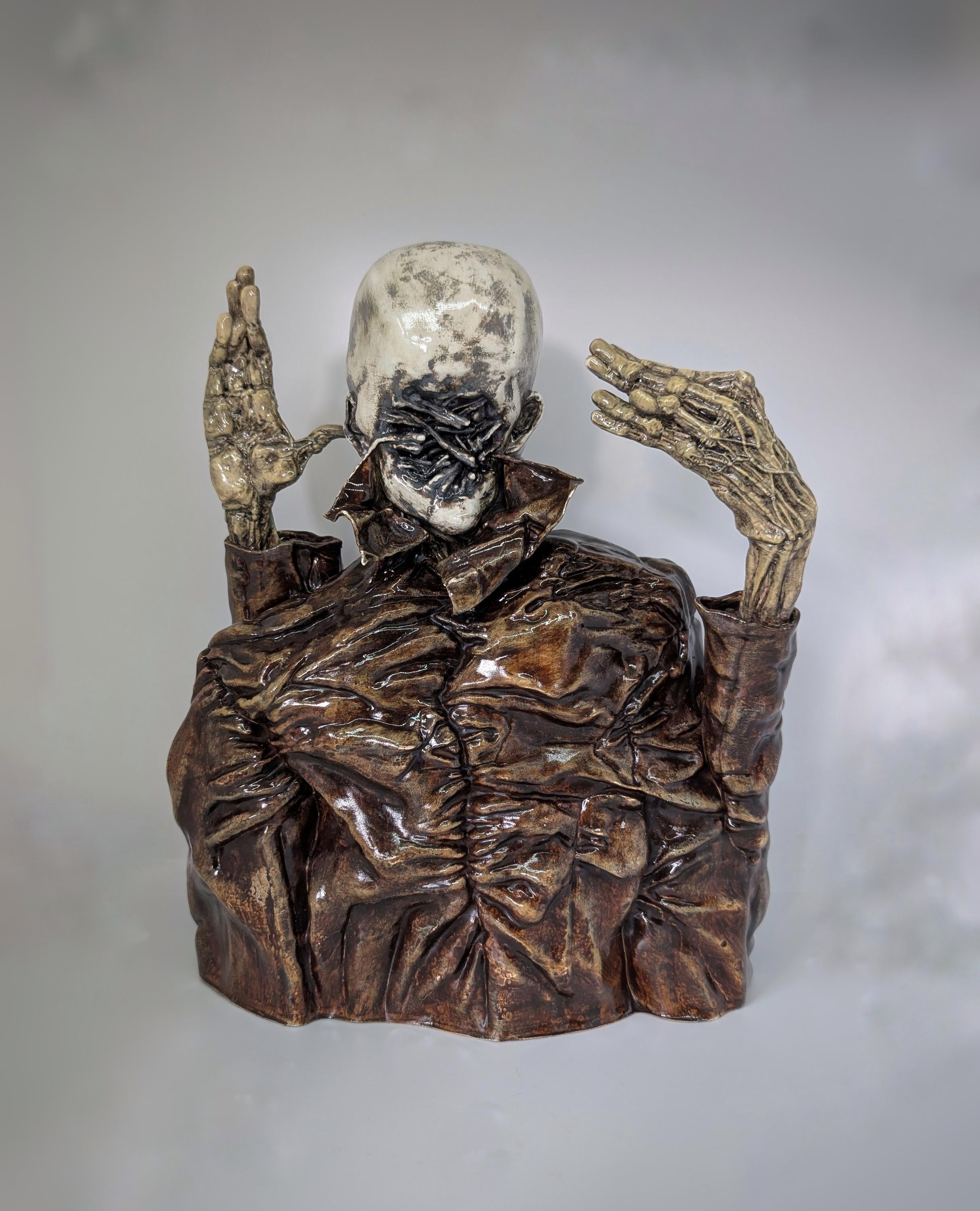 Inspired Zdzisław Beksiński ZH Japanese Collection / 3D Resin Sculpture/ Hand Painted  11.25 in (28,5 cm /285mm) Height