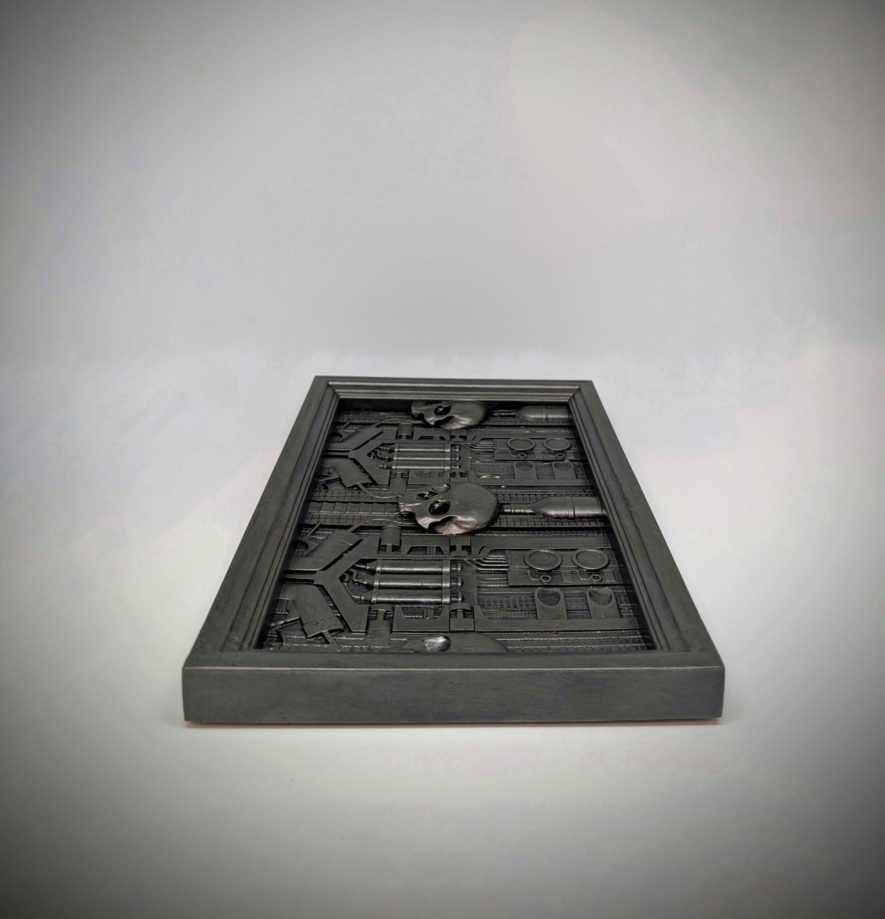Inspired H.R. Giger Landschaft XIX 1973 3D resin wall sculpture 7.87×11.81 in (20×30 cm)