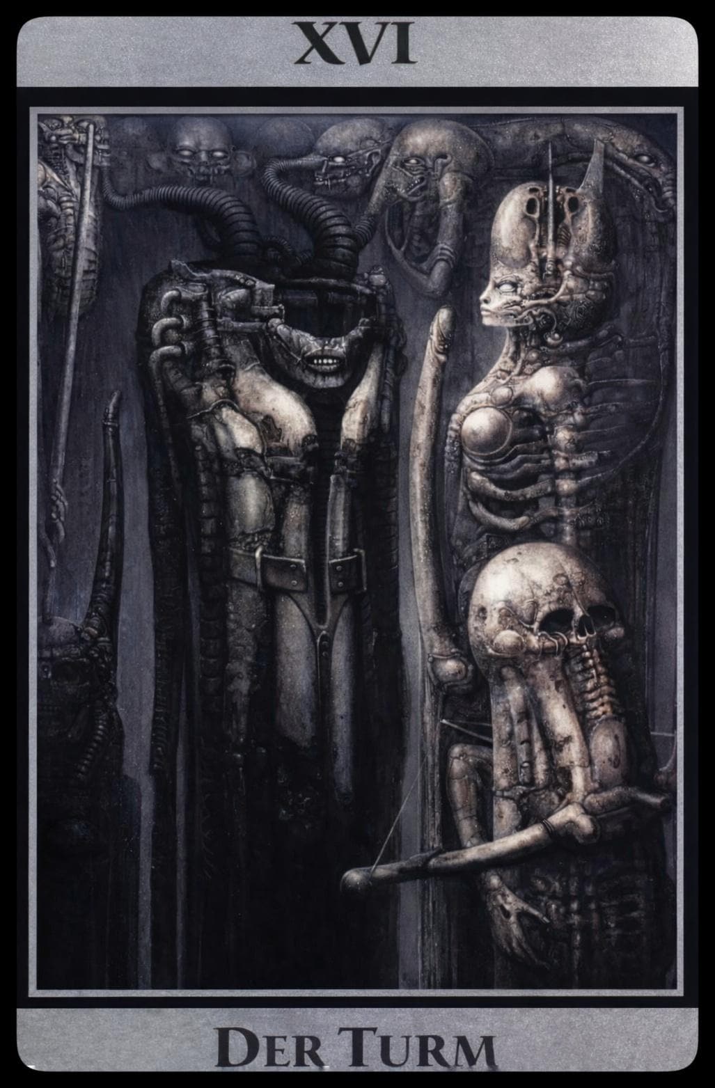 Inspired H.R. Giger Biomechanoid 3D Resin Sculpture Height 11in (28cm/280 mm)